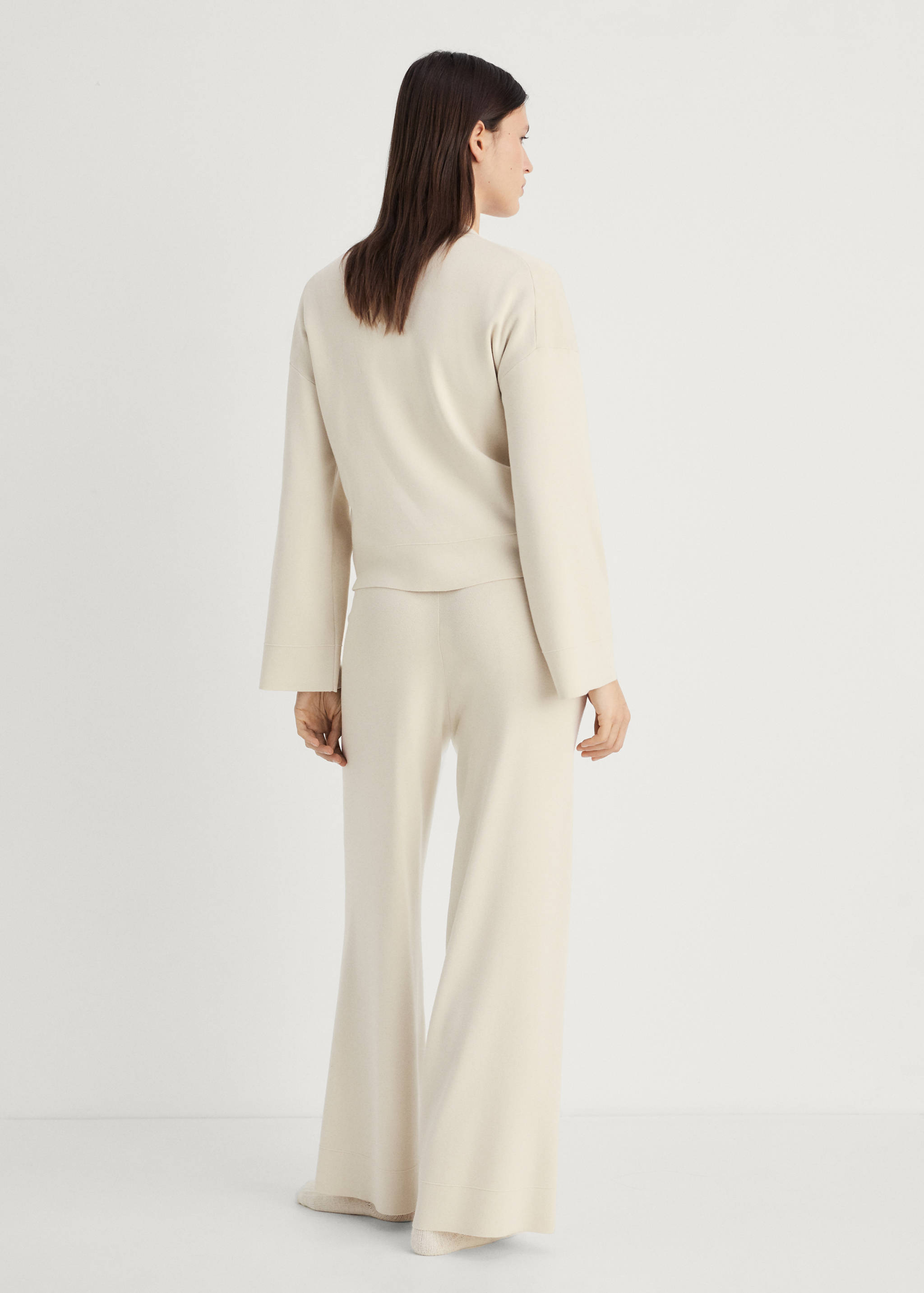 Rib-knit jacket with zip - Reverse of the article