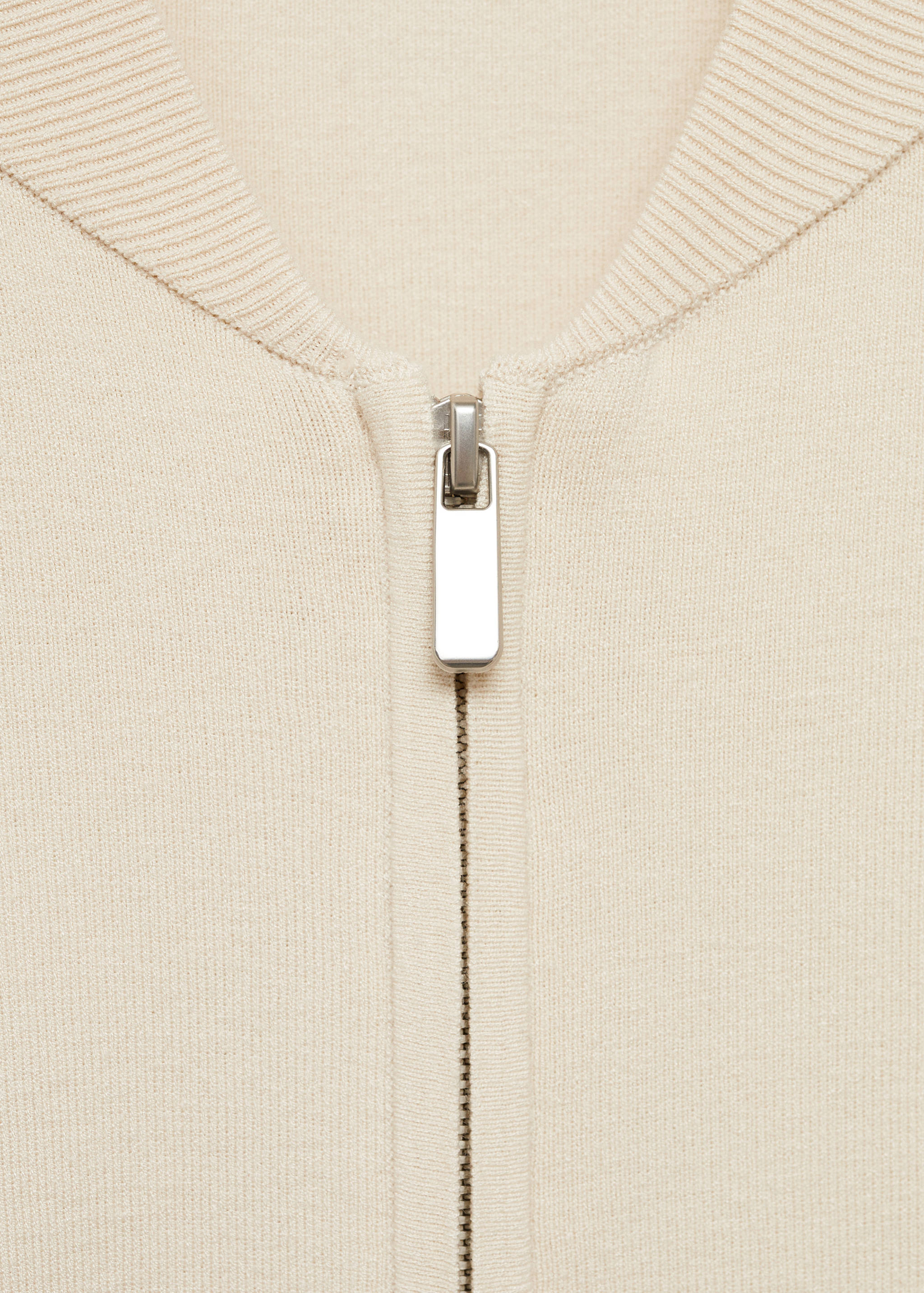 Rib-knit jacket with zip - Details of the article 8