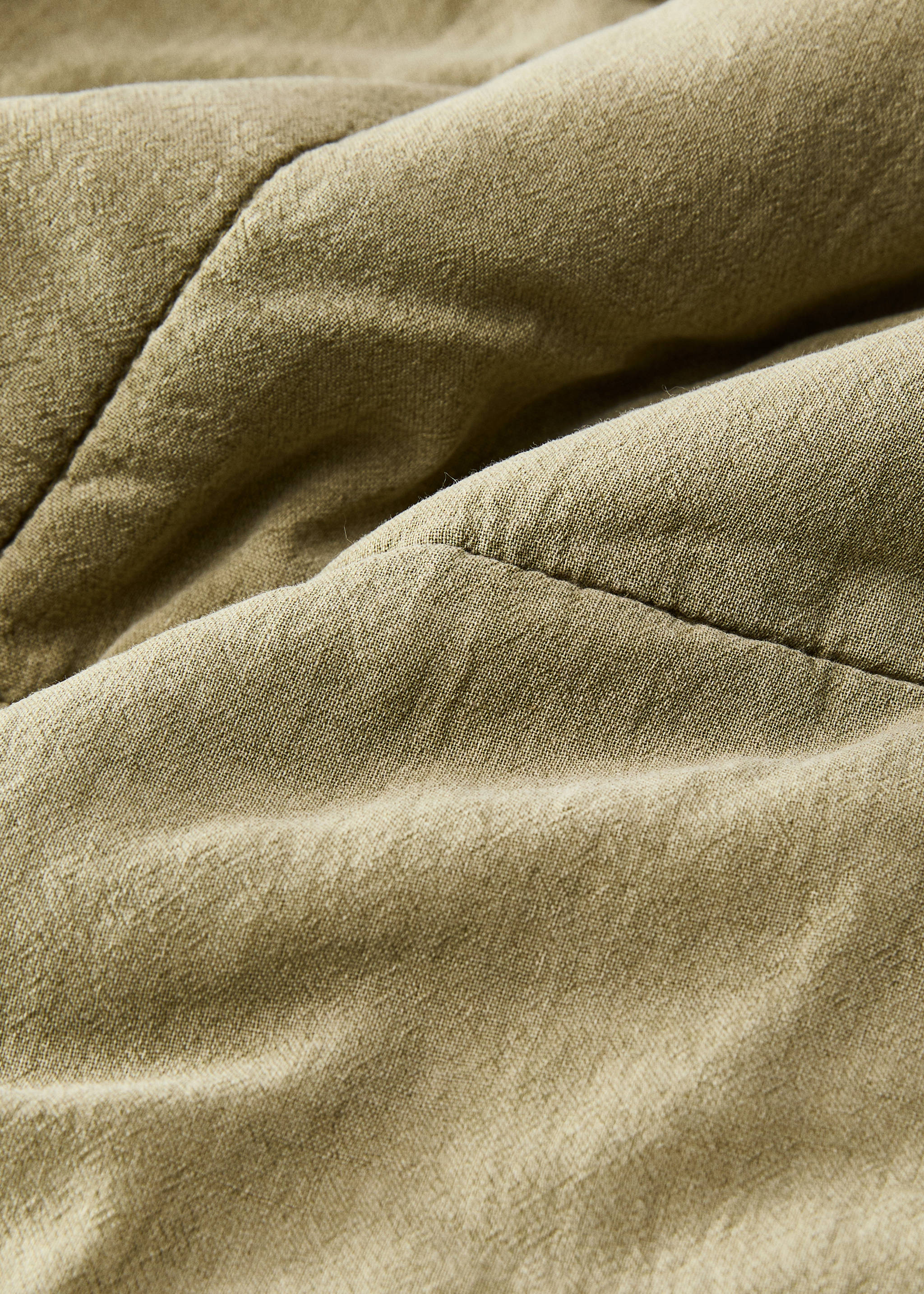 Cotton check garment-dyed quilt for 130/150cm bed - Details of the article 1