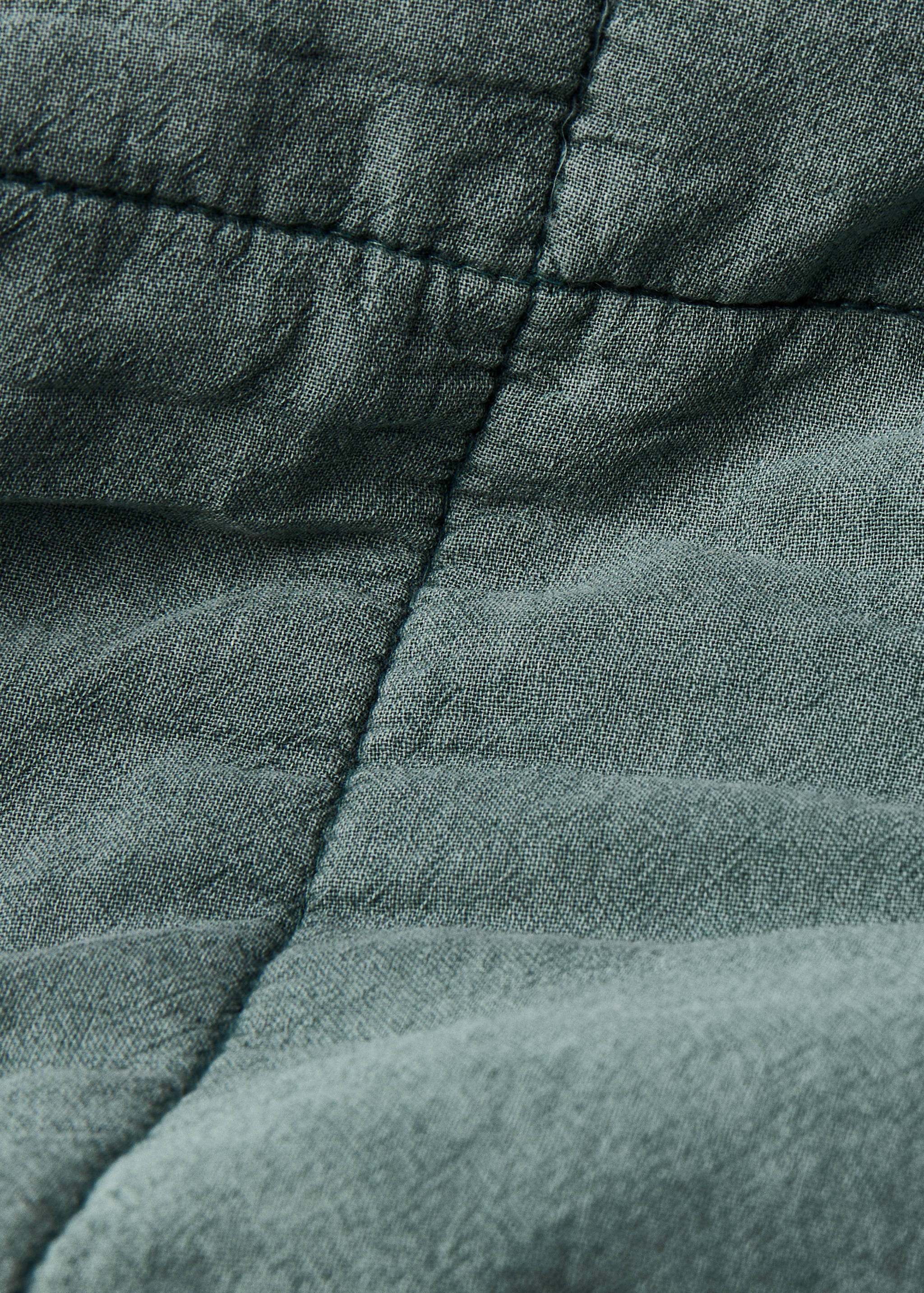Cotton check garment-dyed quilt for 130/150cm bed - Details of the article 2