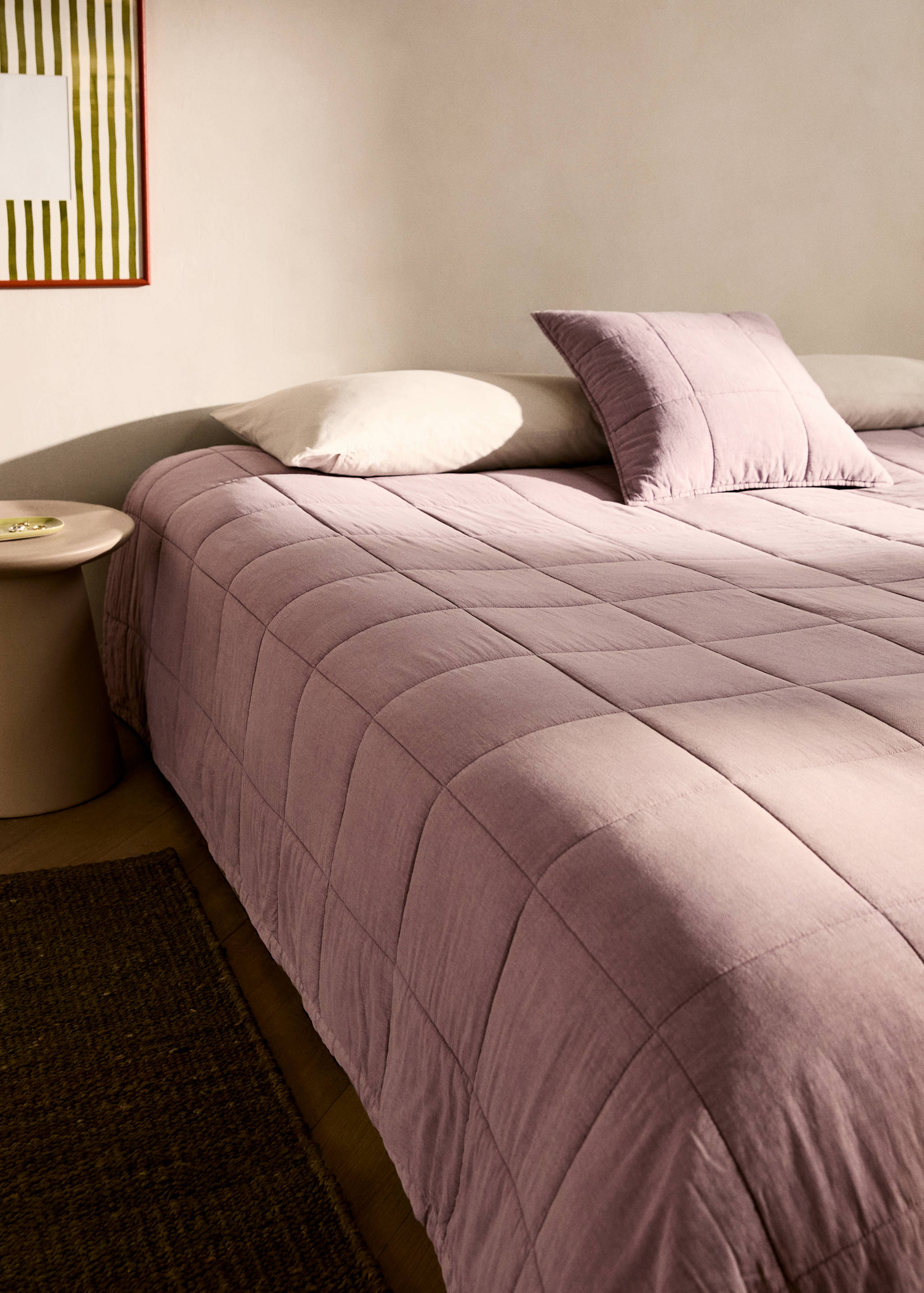 Cotton check garment-dyed quilt for 130/150cm bed - General plane