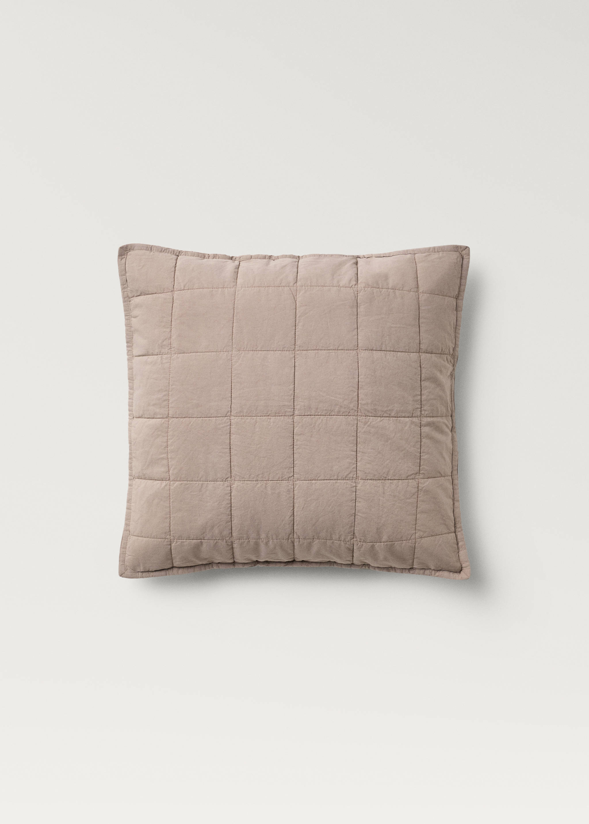 Poszewka na jaśka z bawełnianego perkalu farbowana po uszyciu w kratkę 50 x 50 cm - Artykuł bez modela/modelki