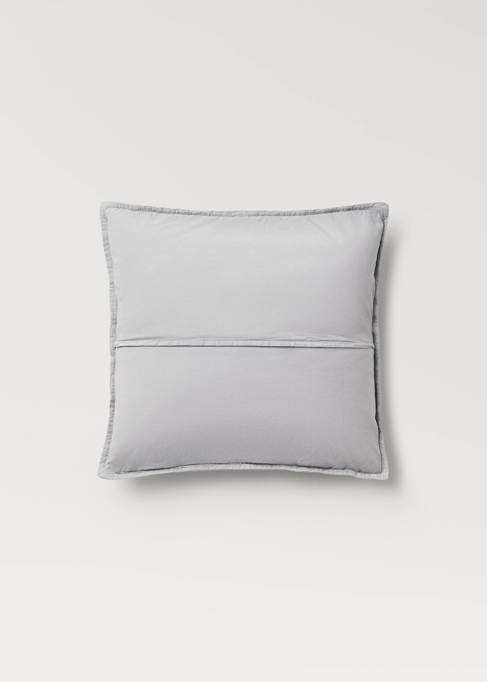 Cotton percale garment-dyed check cushion cover, 50x50 cm - Details of the article 1