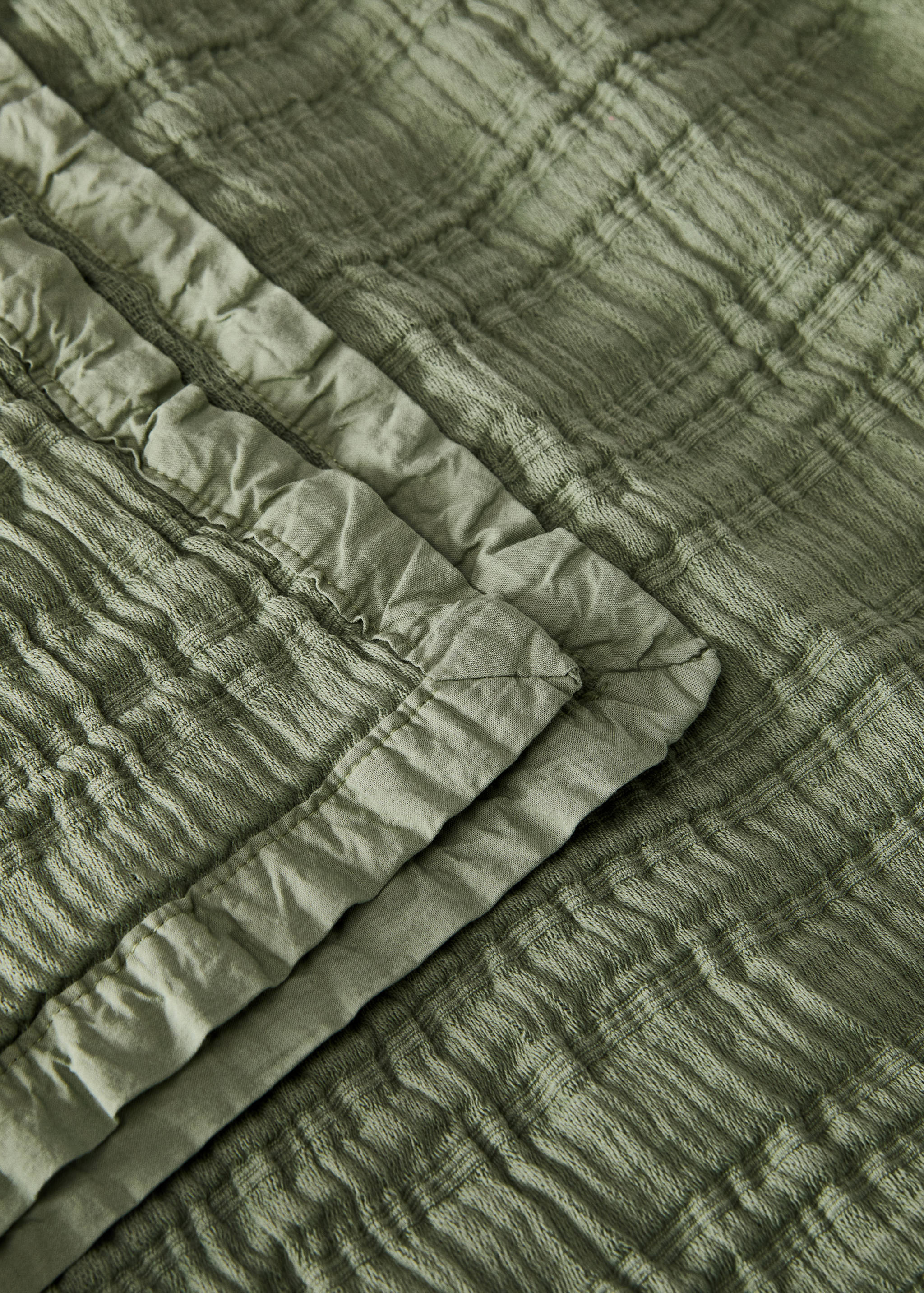 Couvre-lit coton jacquard à rayures lit 180/200 cm - Détail de l'article 2
