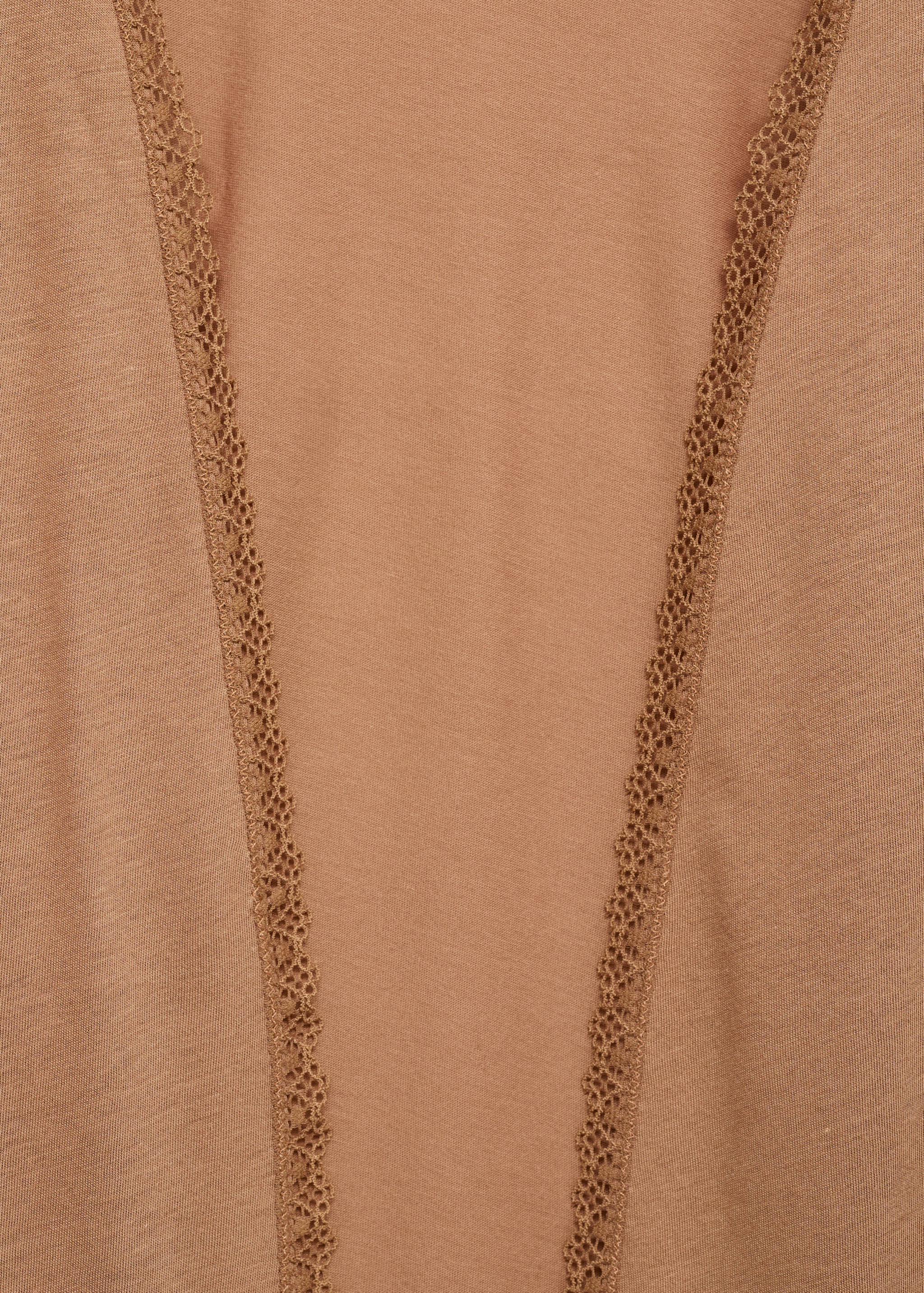 Morgonrock i bomull med kontrastfärgad spets - Detaljer om artikeln 8