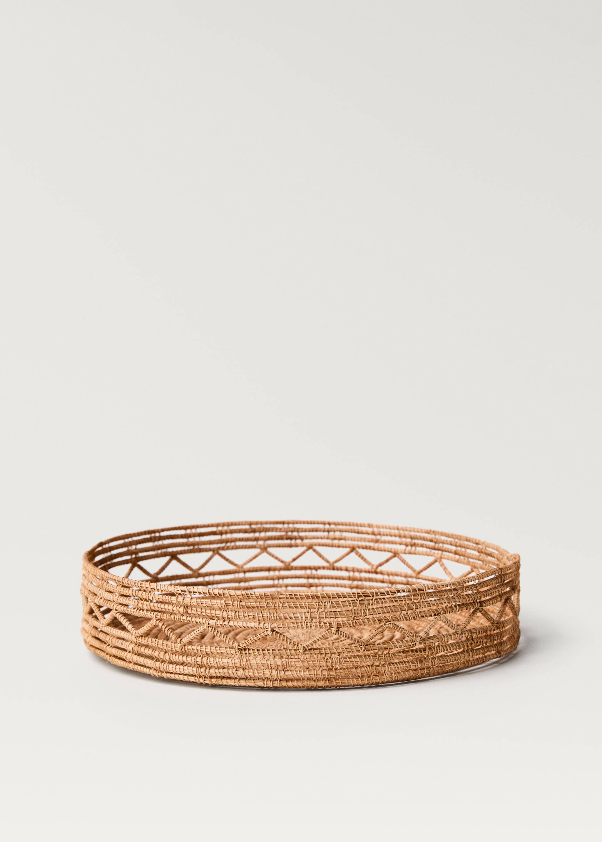 Braided natural fibre decorative tray - Article without model