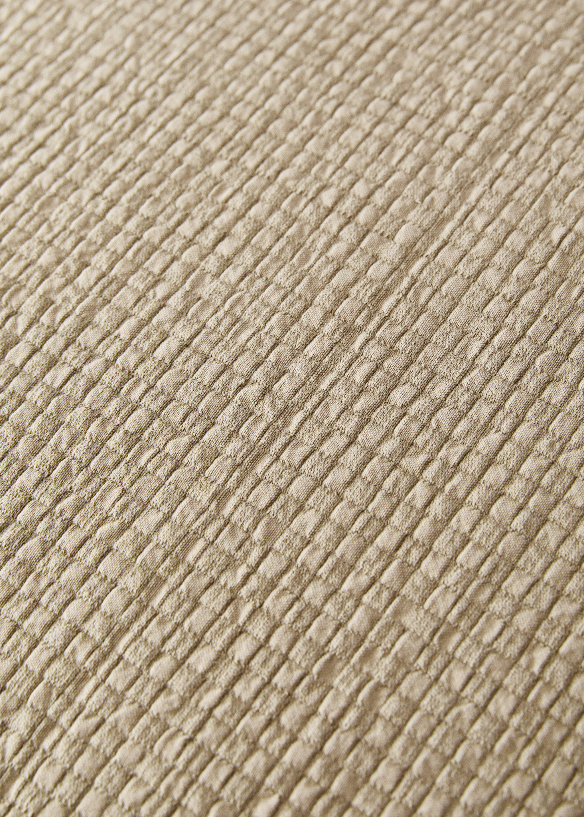 Cotton jacquard mini-check bed cushion cover, 50x50 cm - Details of the article 4