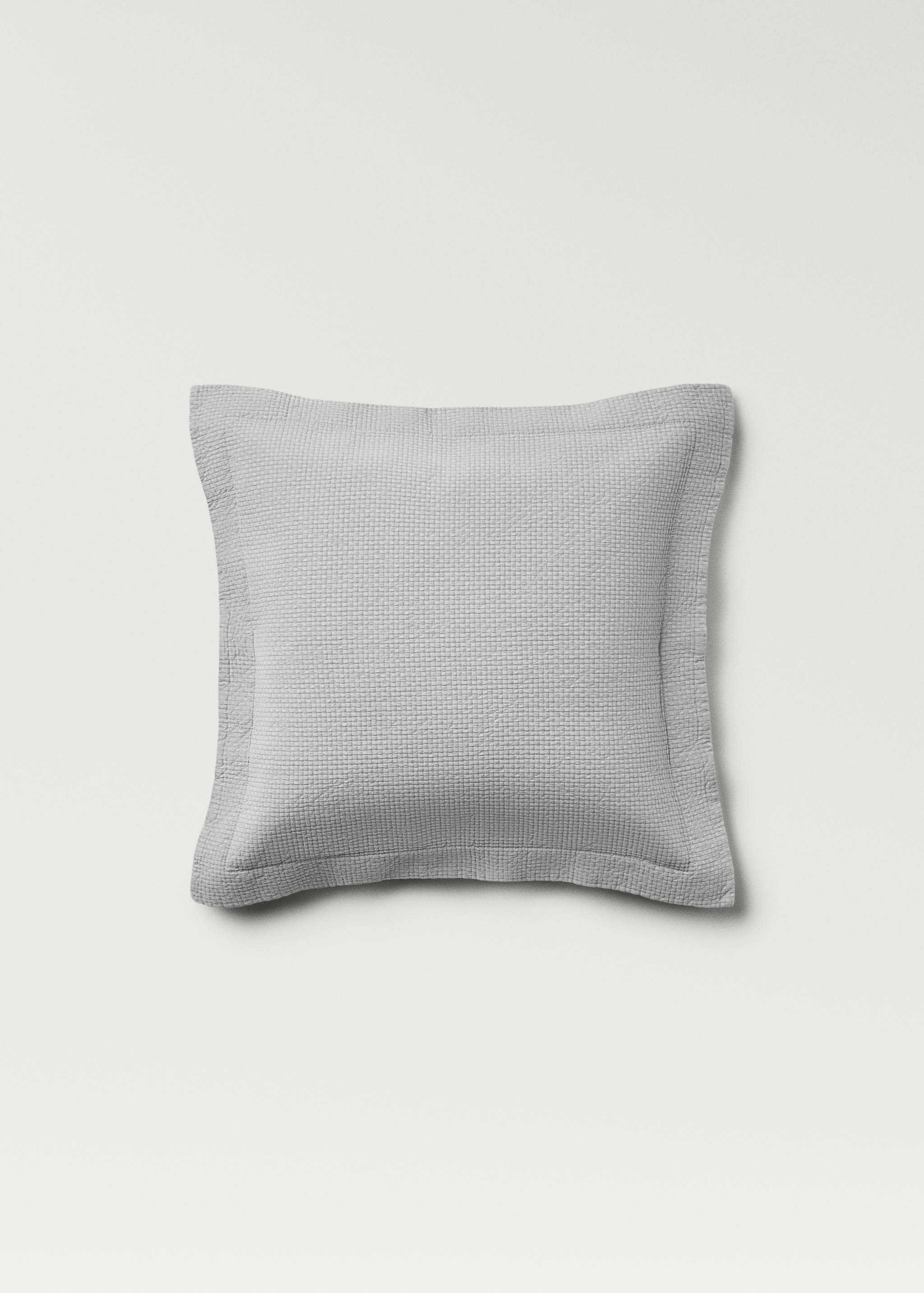 Cotton jacquard mini-check bed cushion cover, 50x50 cm - Article without model