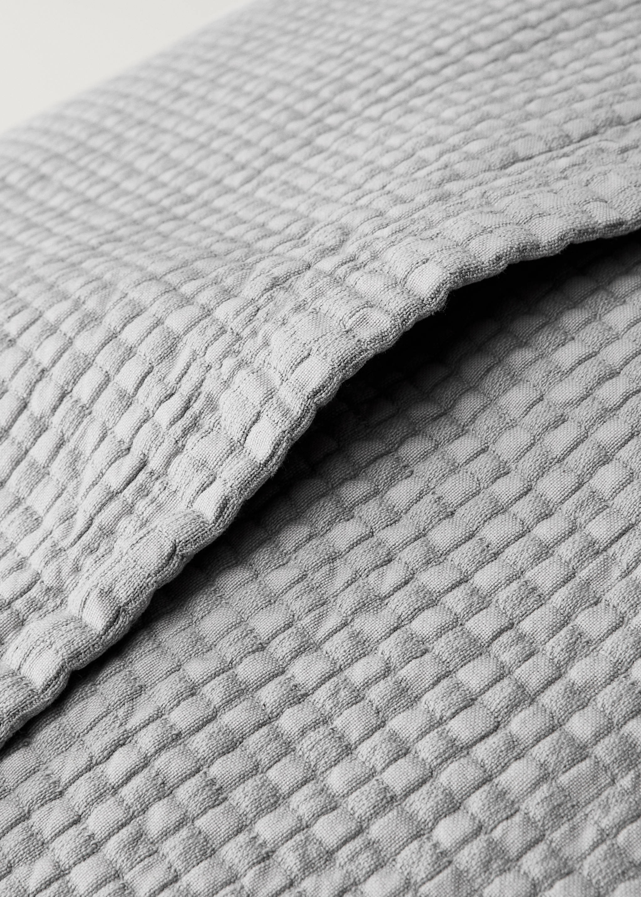 Cotton jacquard mini-check bed cushion cover, 50x50 cm - Details of the article 2