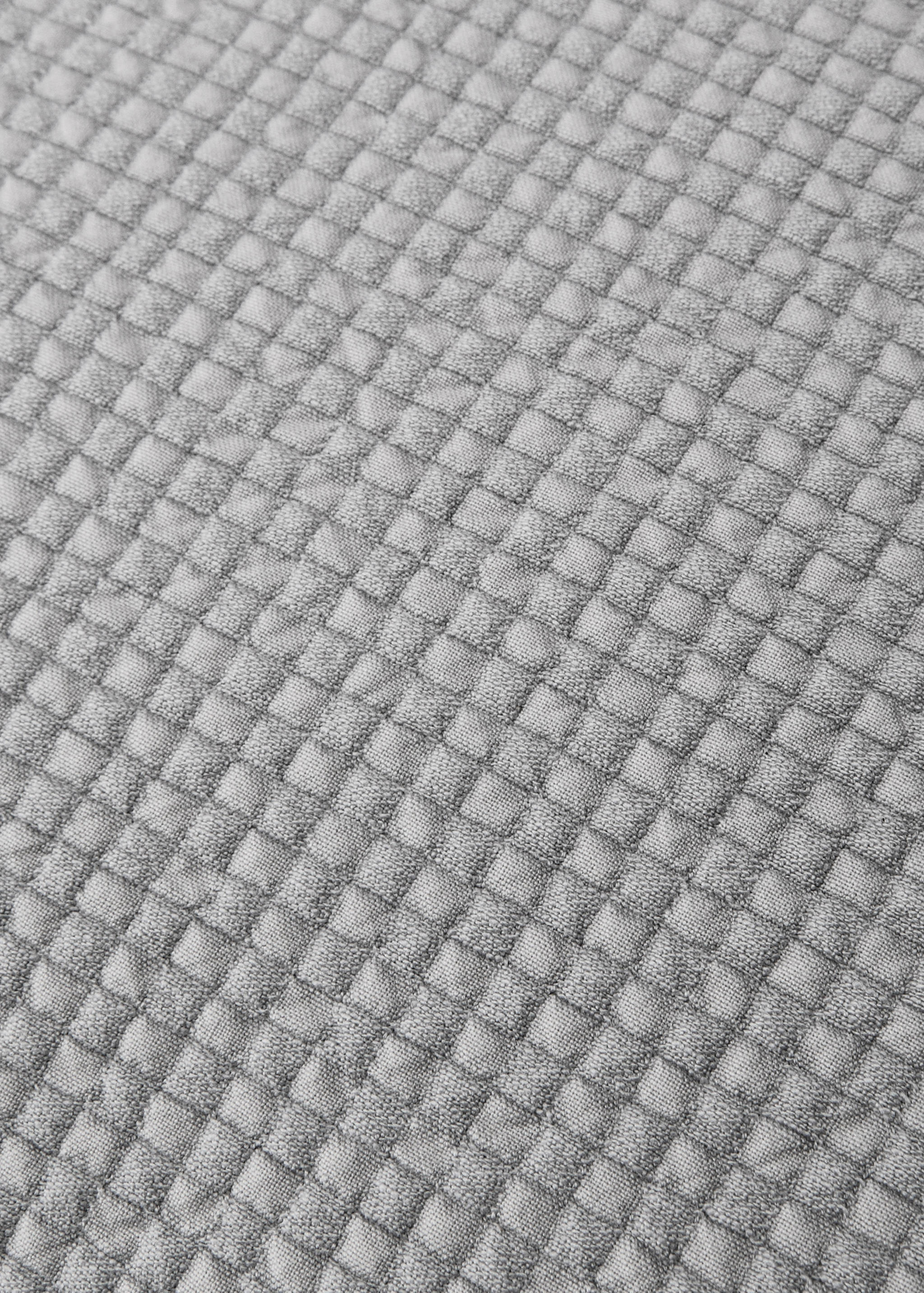 Cotton jacquard mini-check bed cushion cover, 50x50 cm - Details of the article 3