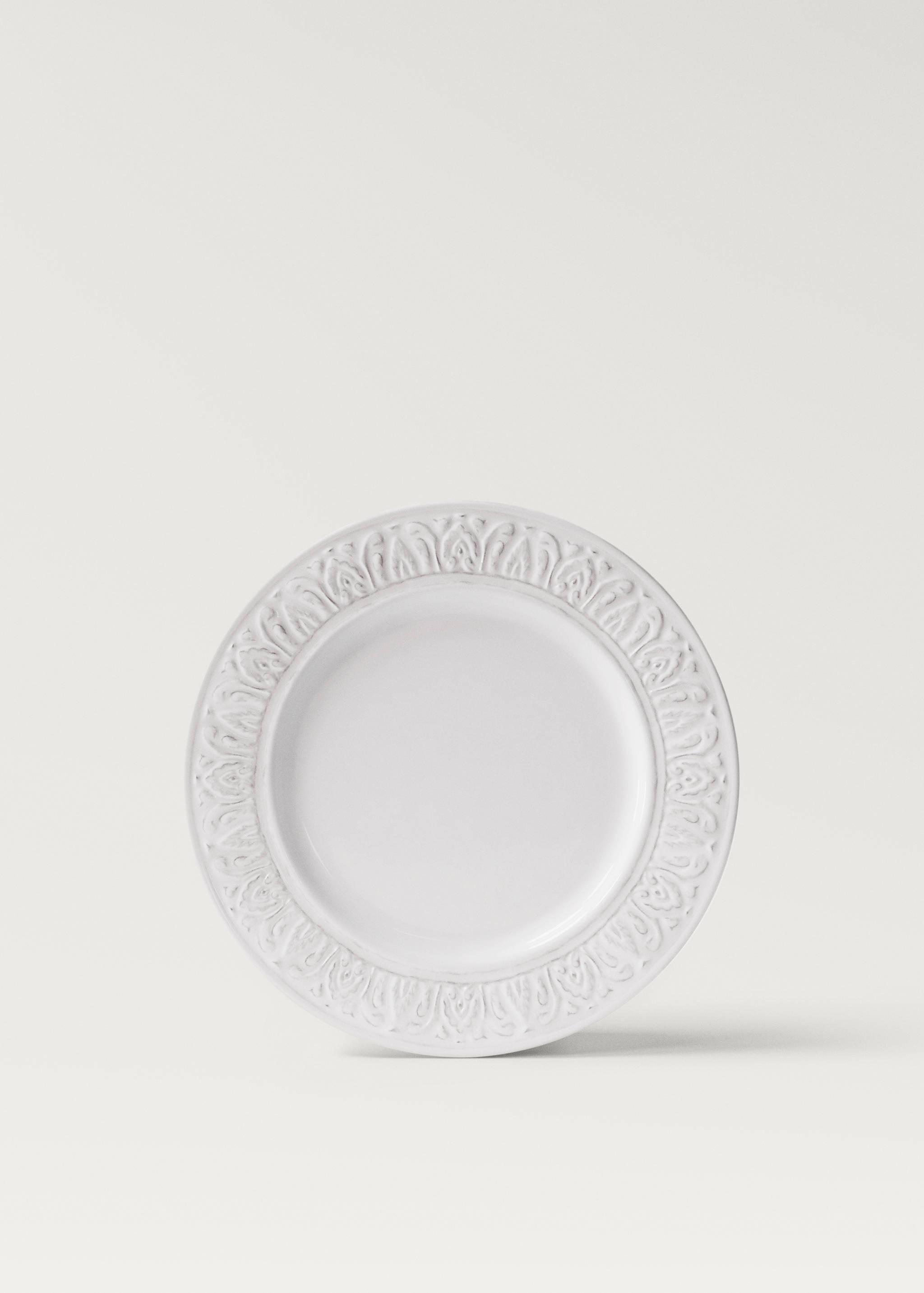Assiette plate grès liseré - Article sans modèle
