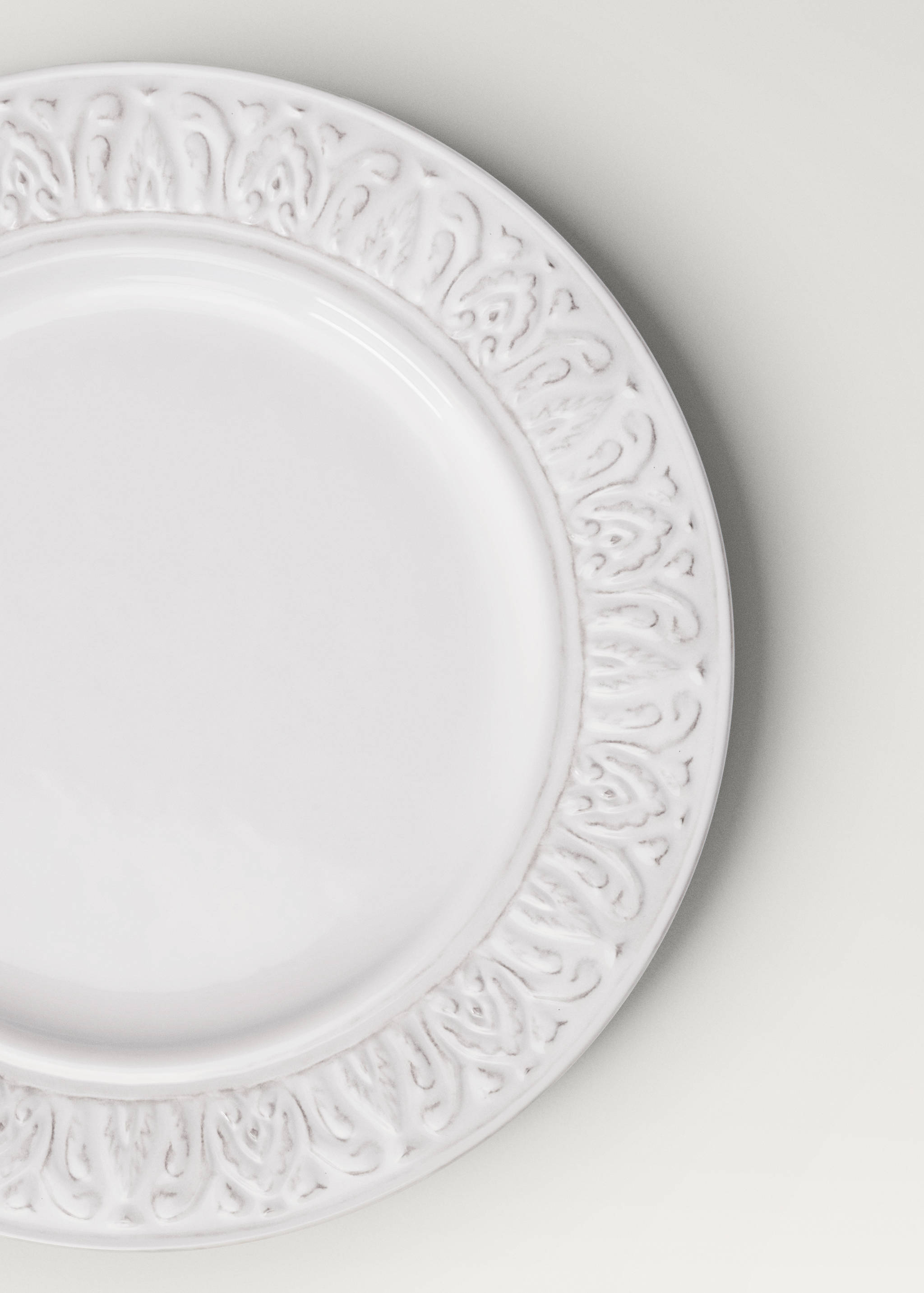 Assiette plate grès liseré - Détail de l'article 1
