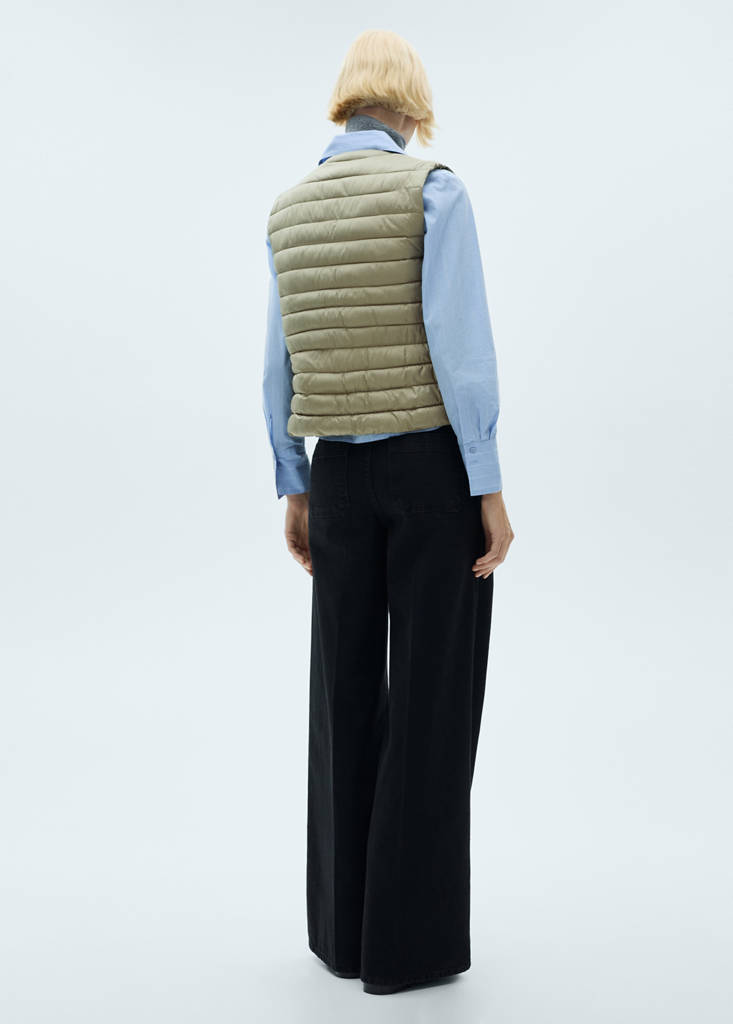 Quilted gilet — Pastel Green
