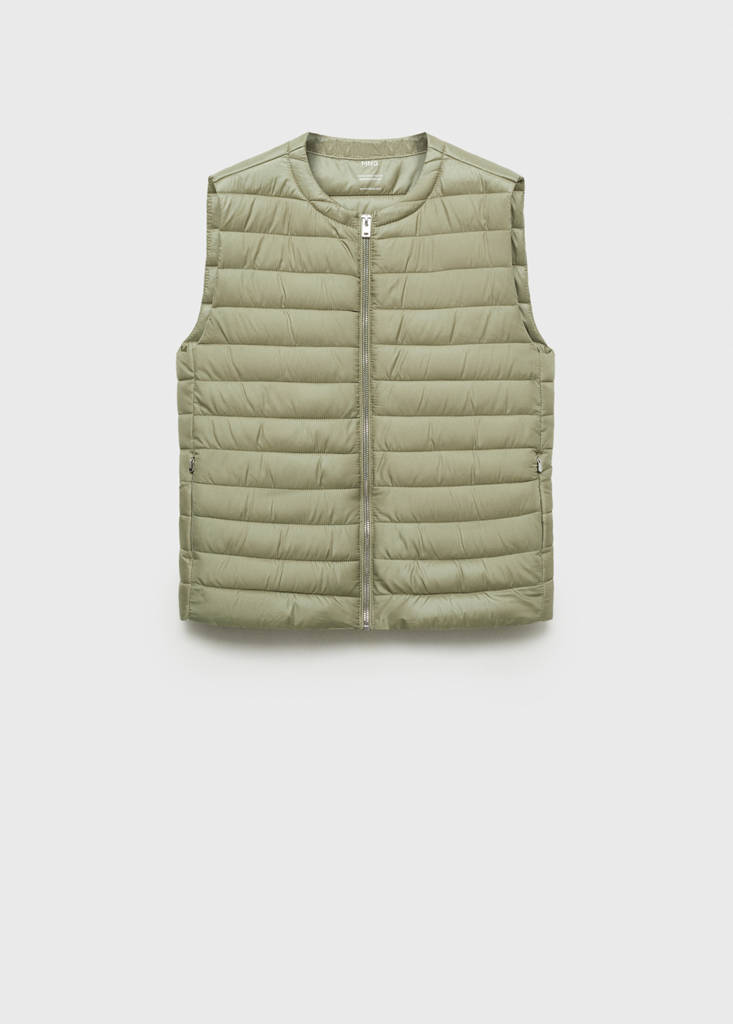 Quilted gilet — Pastel Green