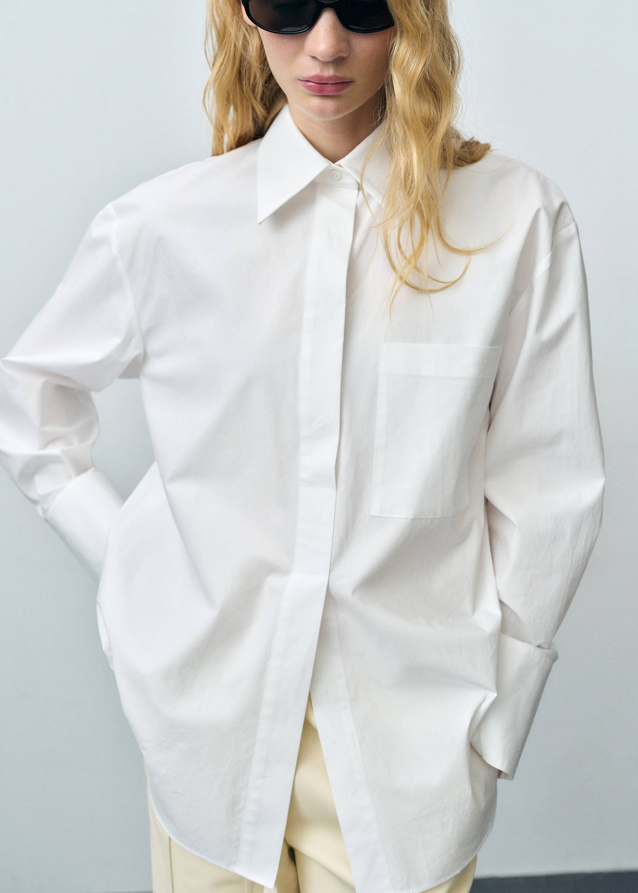 Oversize cotton shirt - Medium plane