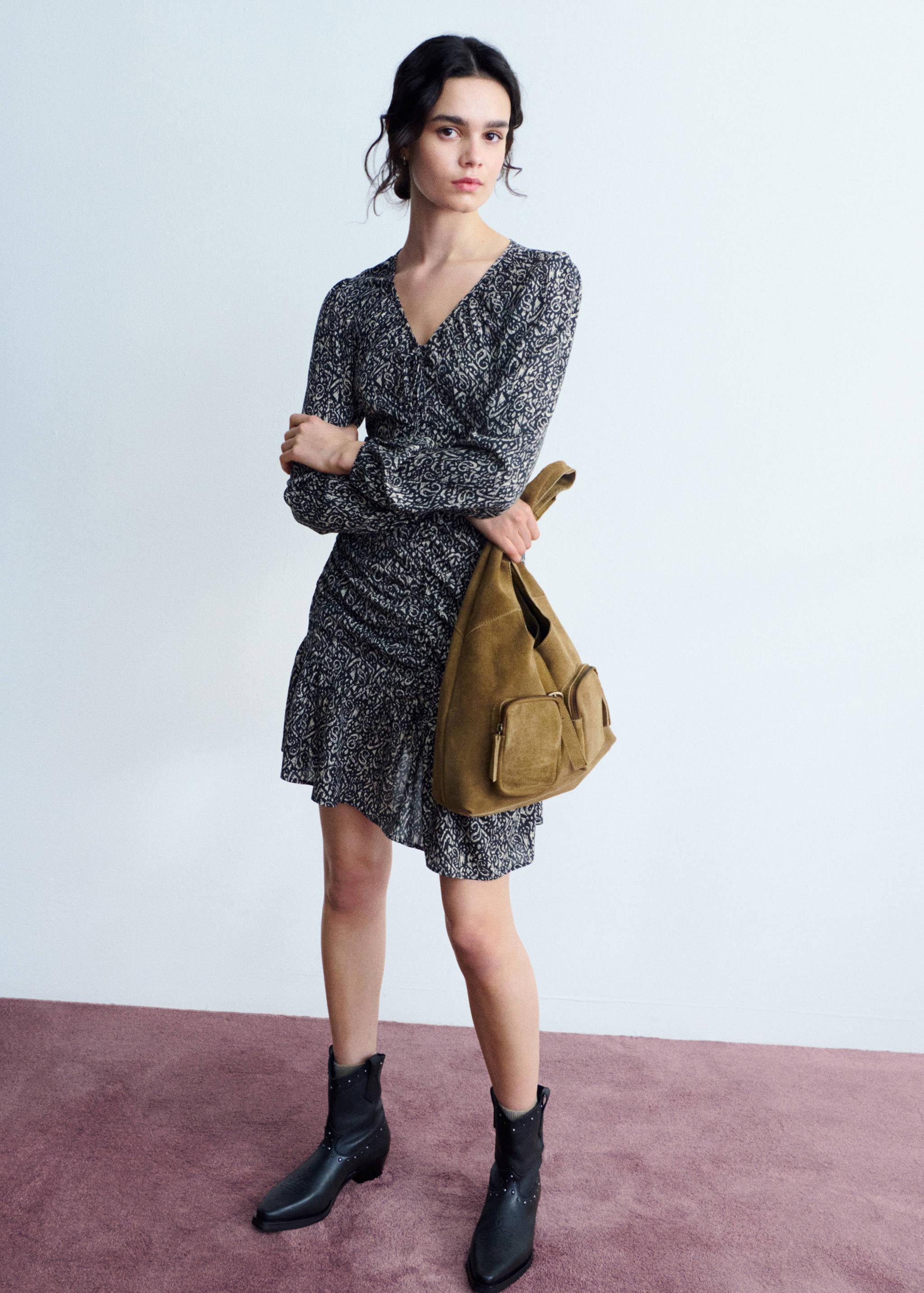 Printed ruched dress - Details of the article 5