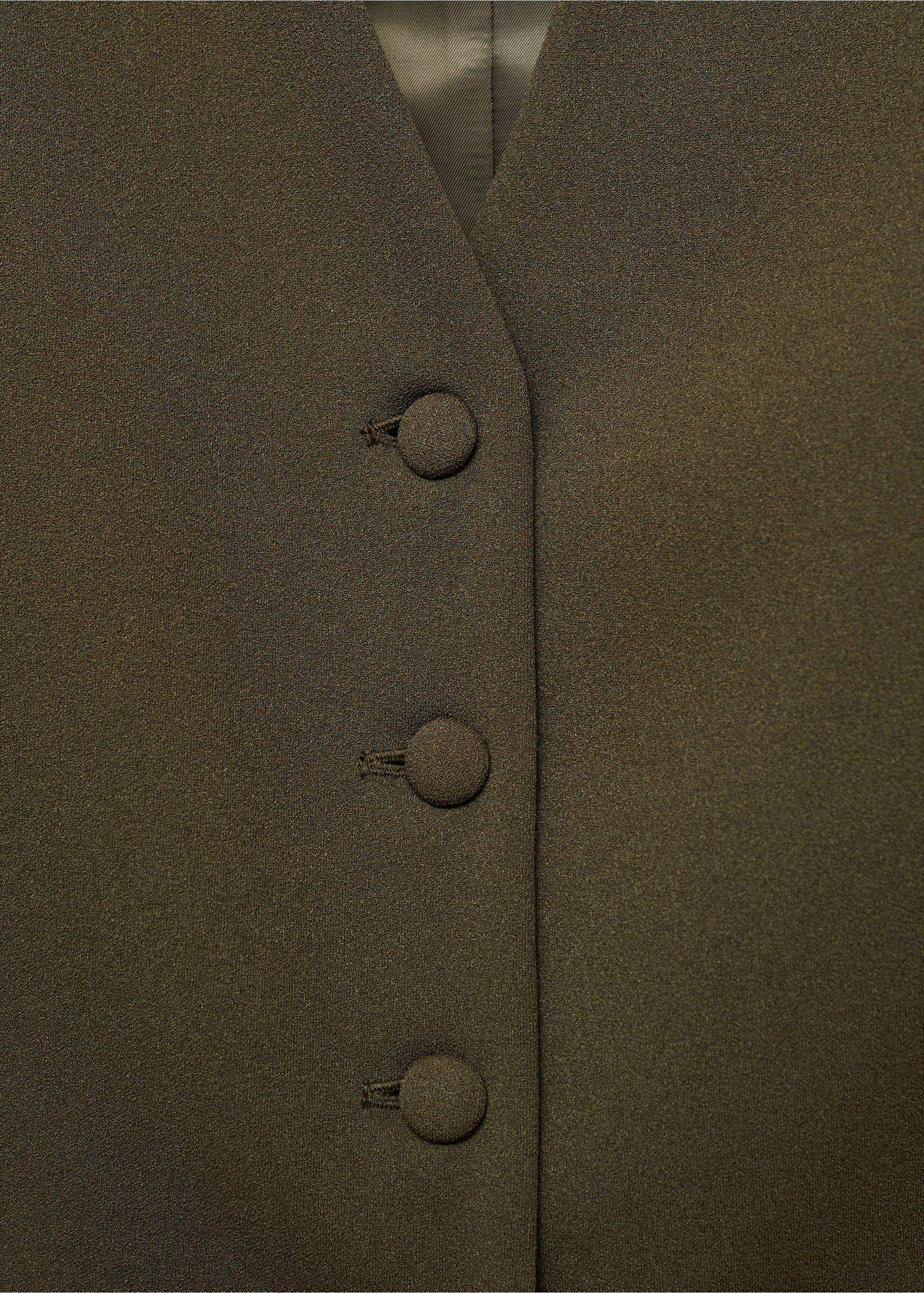 Suit vest with buttons - Details of the article 8, Khaki. Ref: 87063279-00.