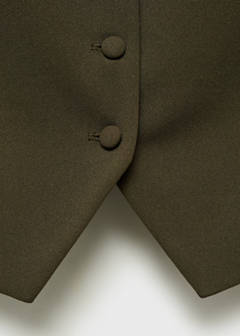 Suit waistcoat with buttons — Khaki 13