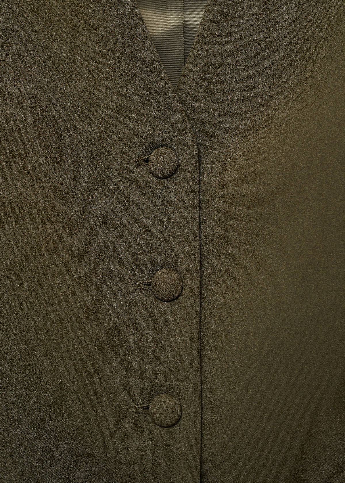 Suit waistcoat with buttons — Khaki