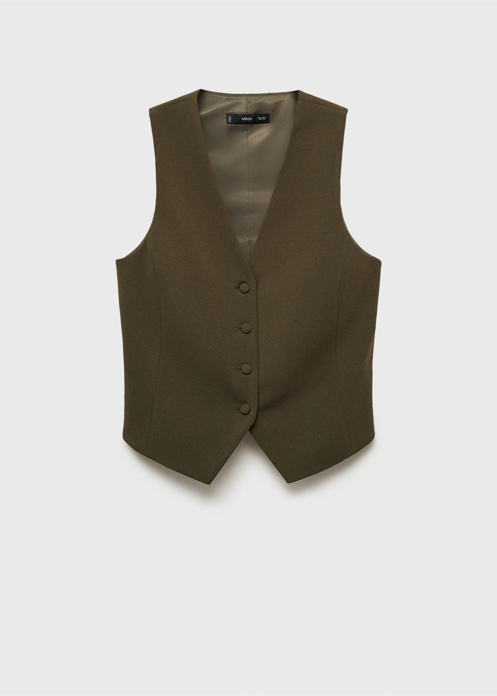 Suit vest with buttons - Article without model, Khaki. Ref: 87063279-00.