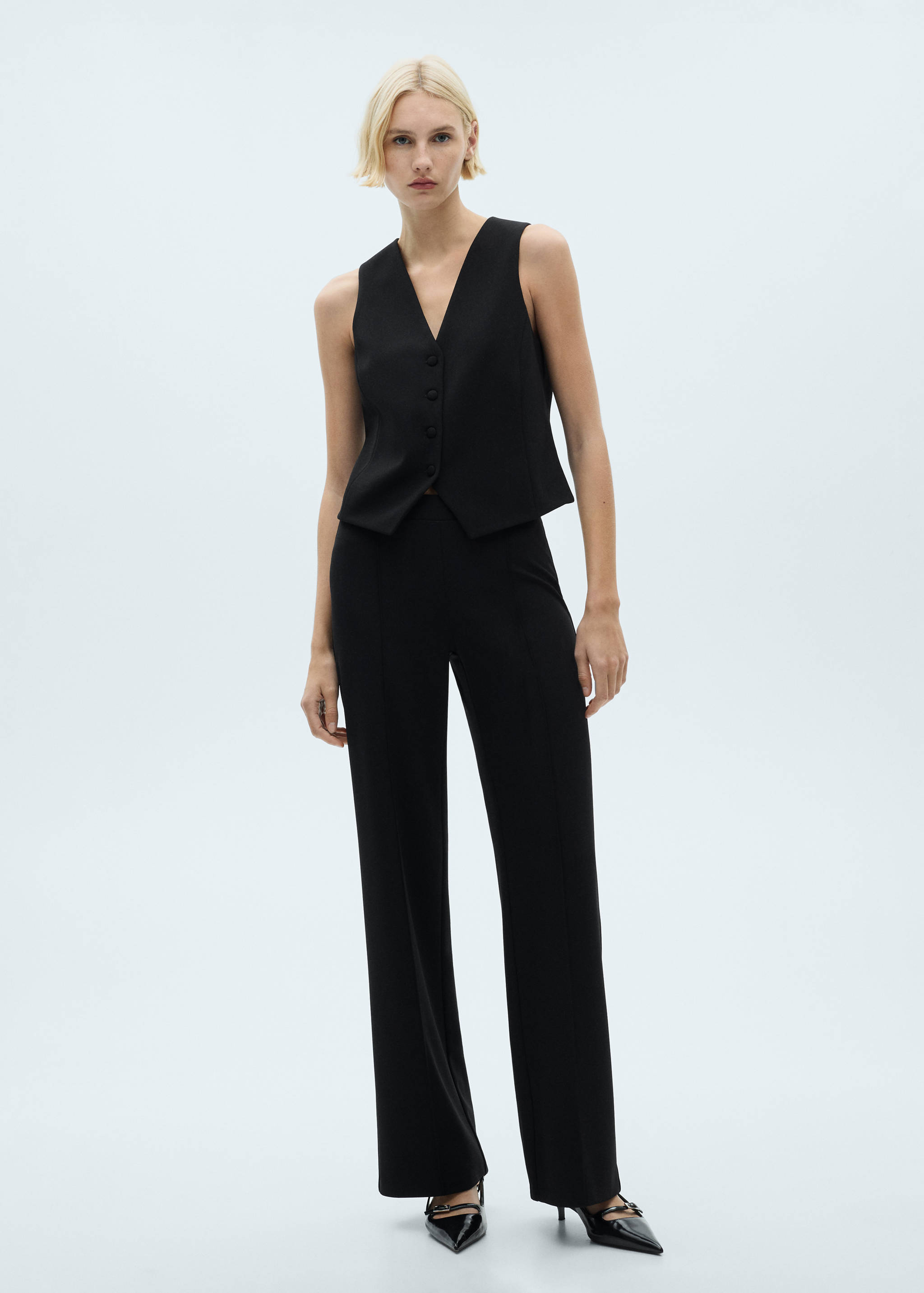 Suit waistcoat with buttons - General plane