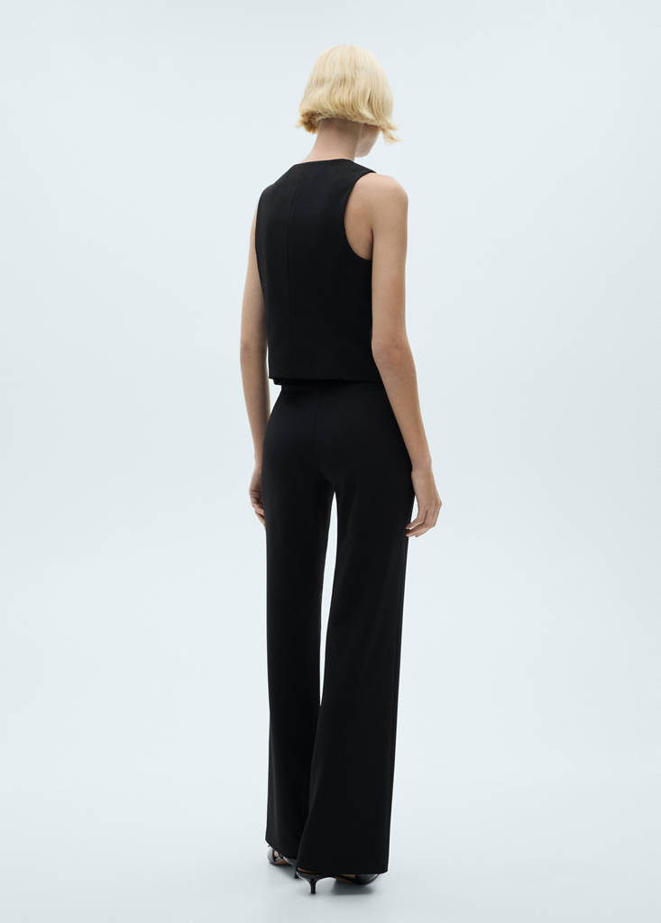 Suit waistcoat with buttons — Black