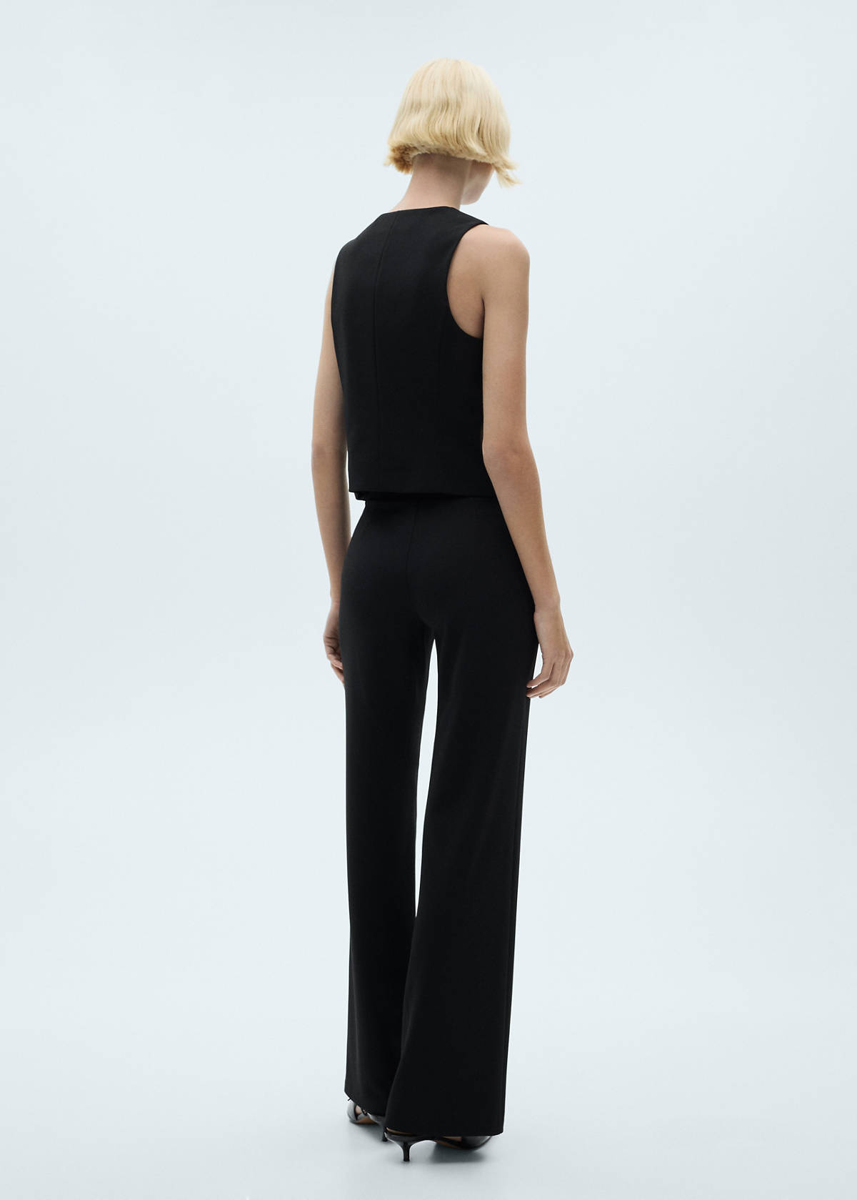 Suit waistcoat with buttons — Black
