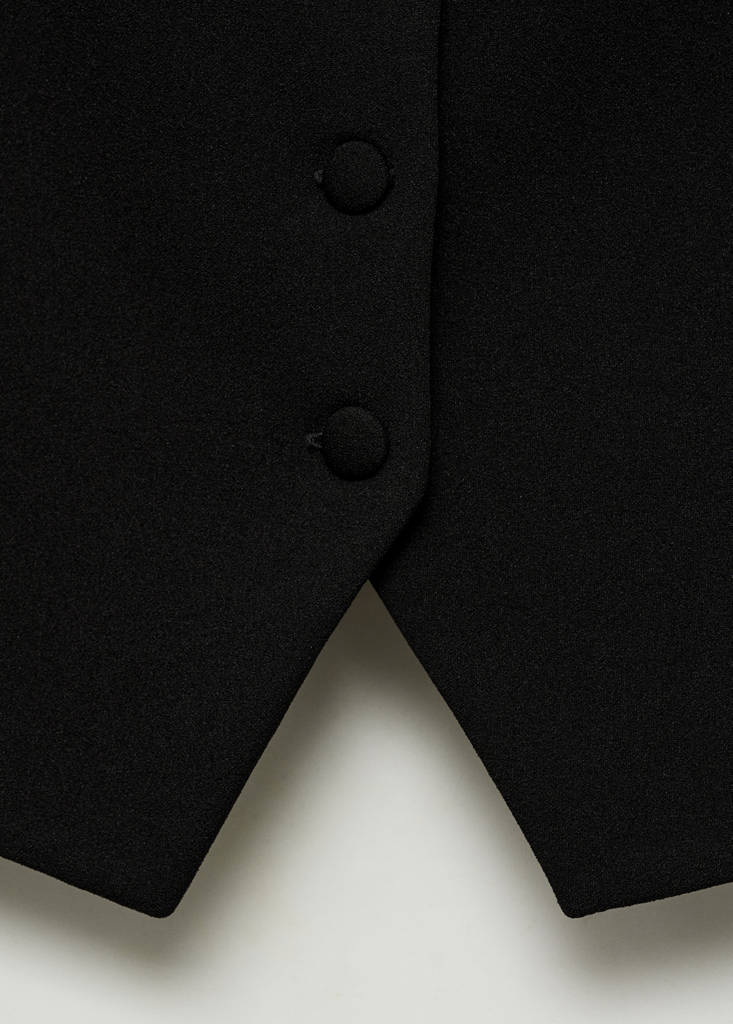 Suit waistcoat with buttons — Black