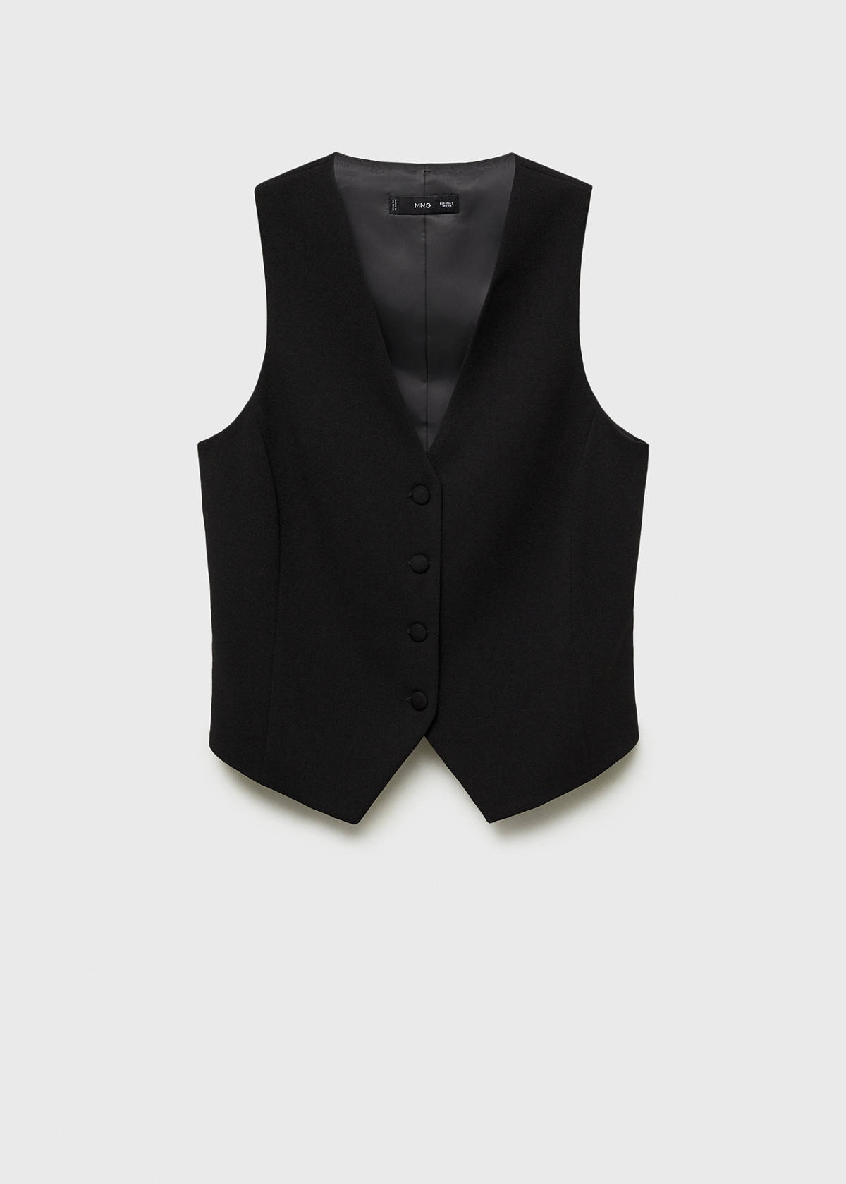 Suit waistcoat with buttons — Black