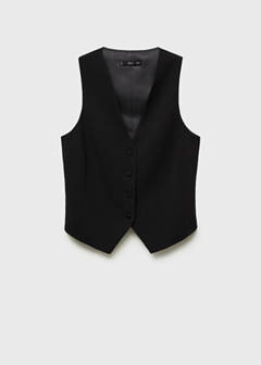 Suit waistcoat with buttons — Black 9