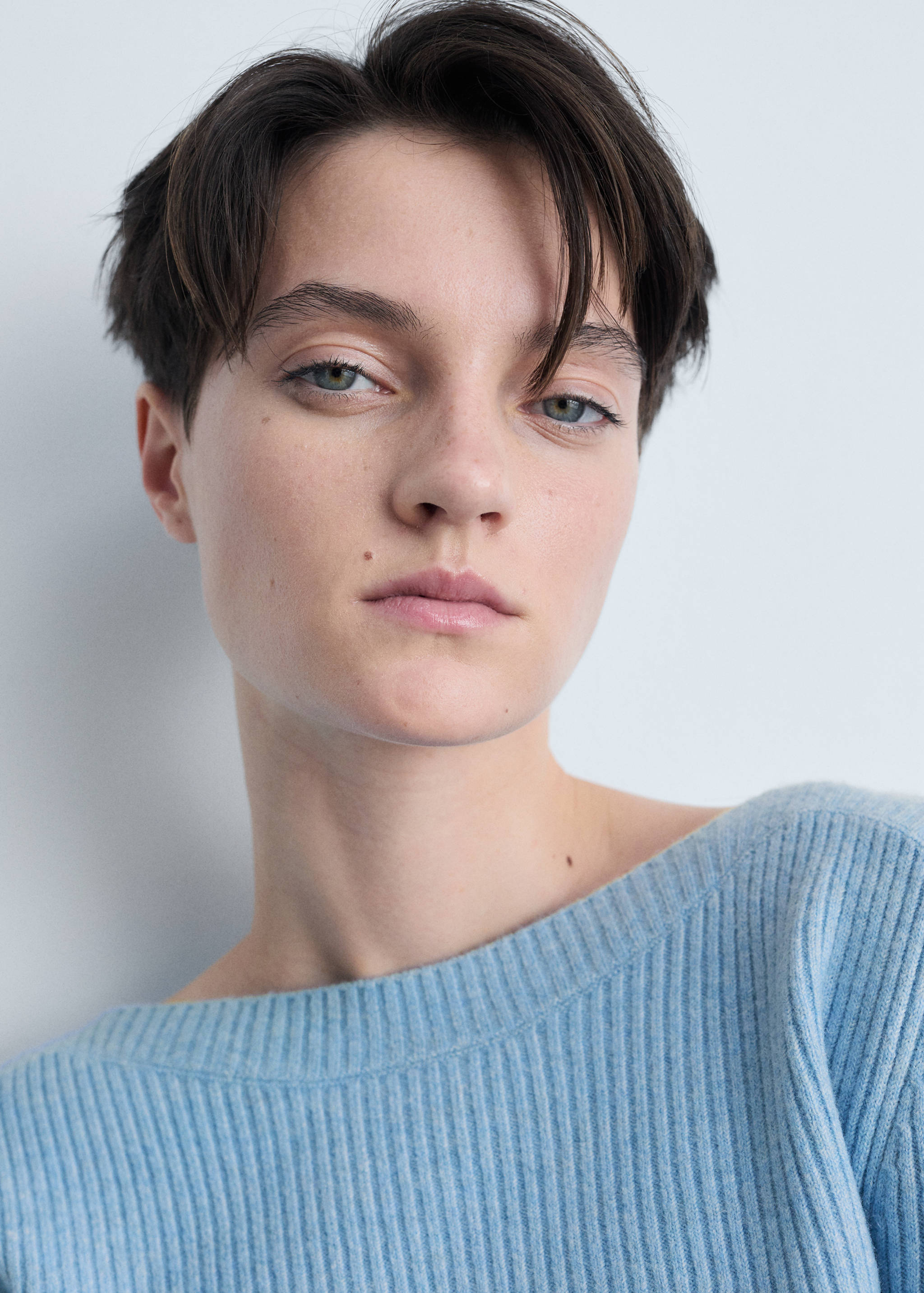 Boat neck ribbed sweater - Details of the article 1