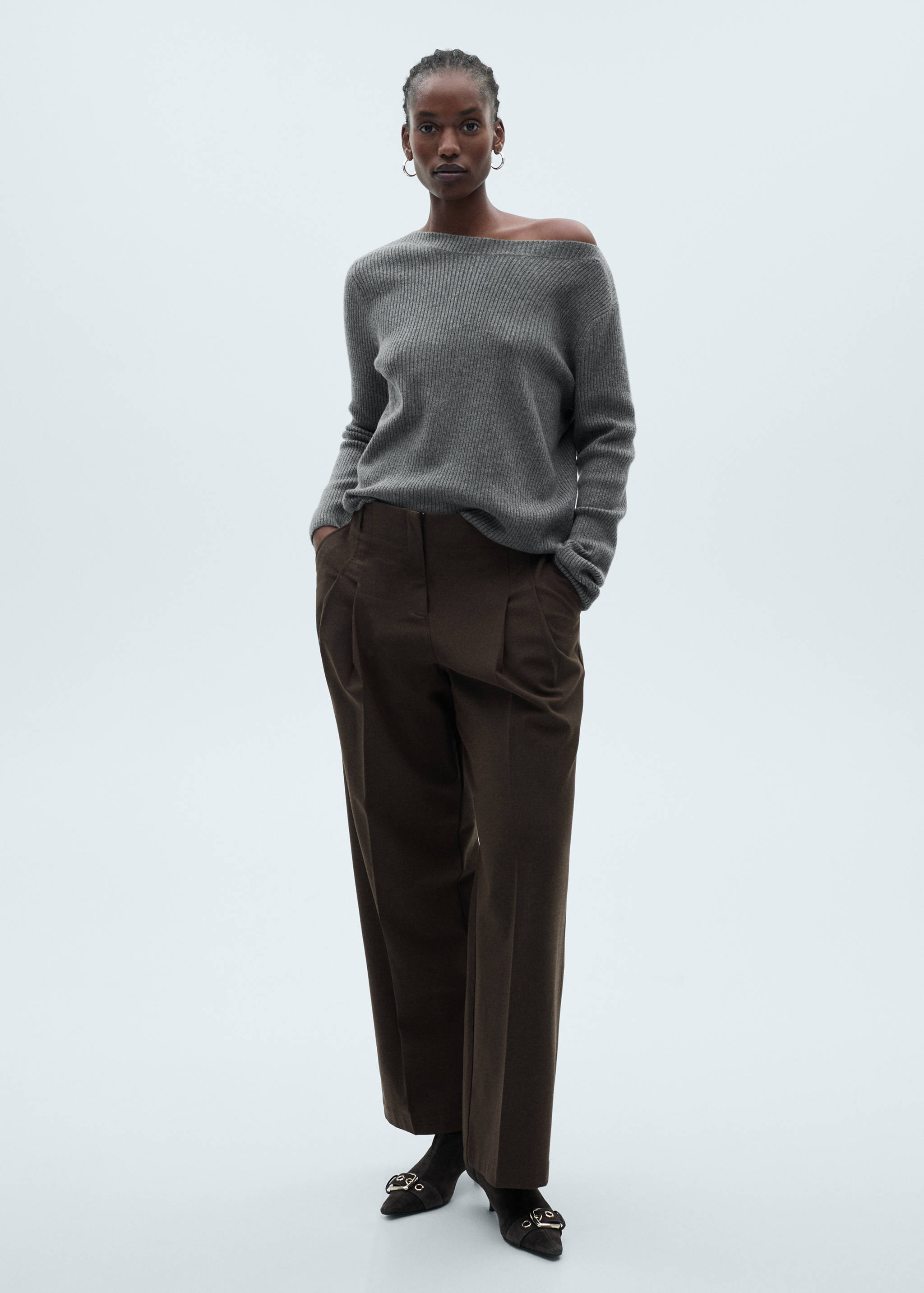 Boat neck ribbed sweater - Details of the article 3