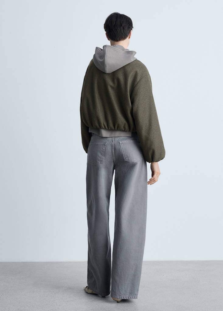 Gathered bomber jacket — Khaki