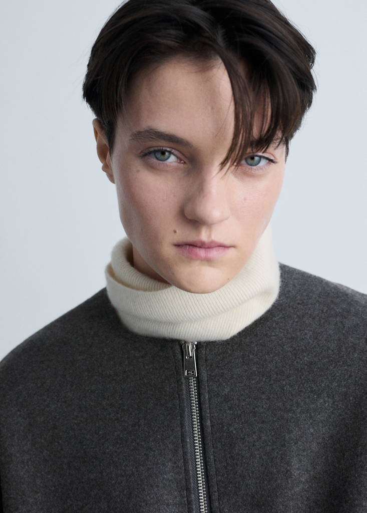 Gathered bomber jacket — Grey