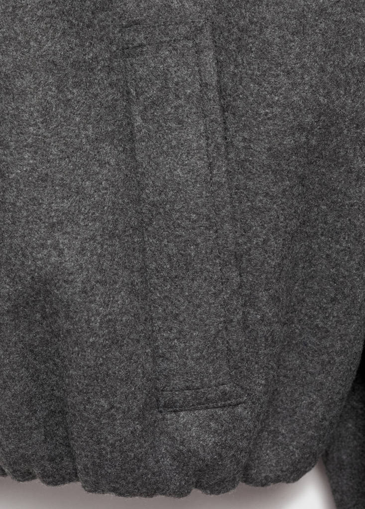 Gathered bomber jacket — Grey