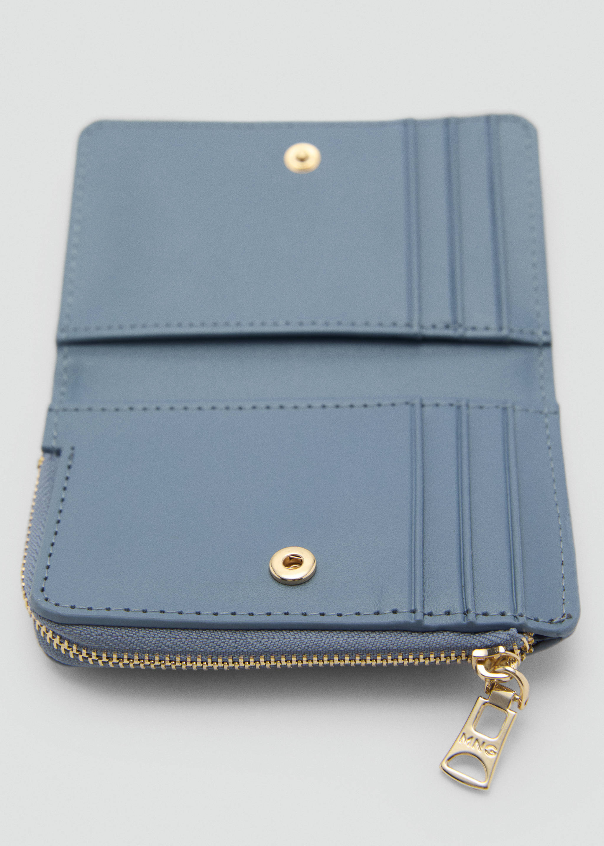 Saffiano-effect folded wallet - Medium plane