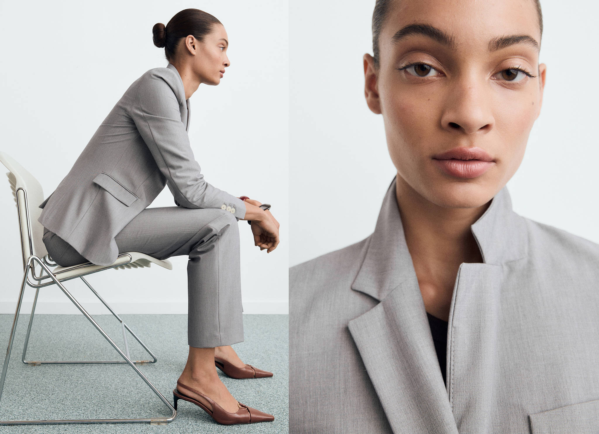Fitted suit blazer - Panoramic plane