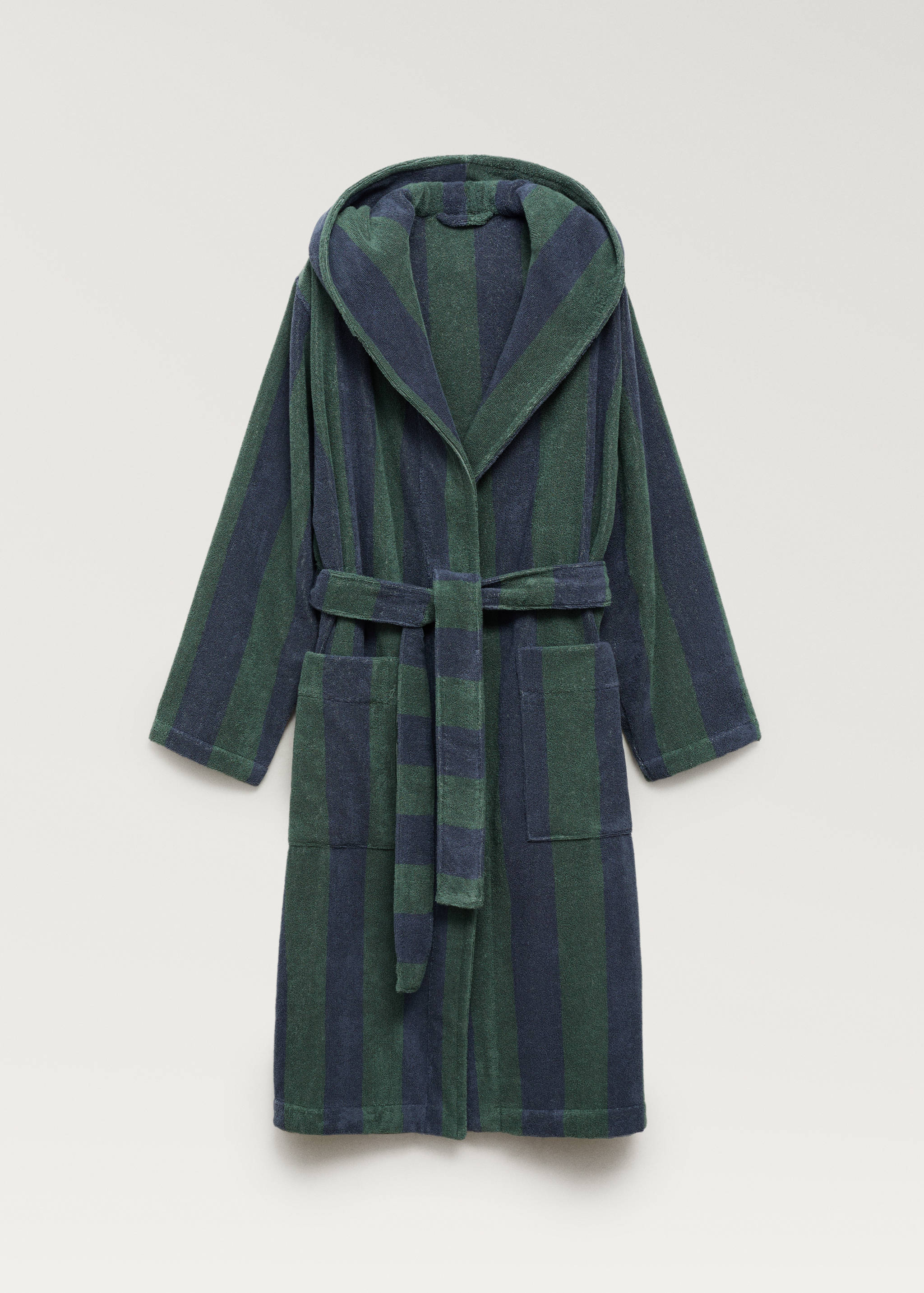 Two-tone striped bathrobe - Article without model