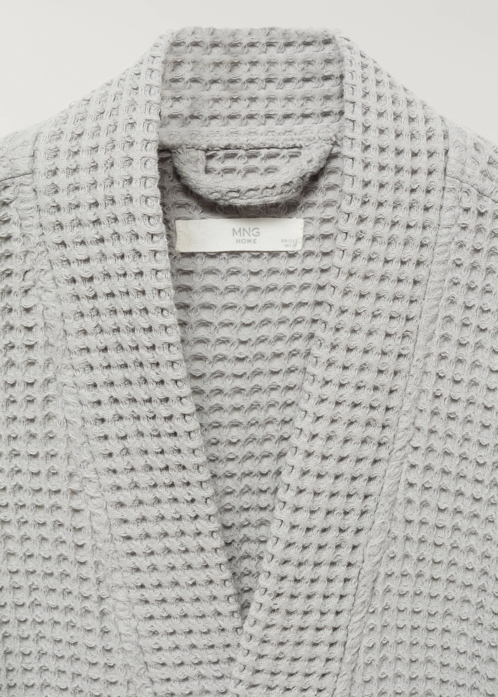 Washed waffle dressing gown - Details of the article 1