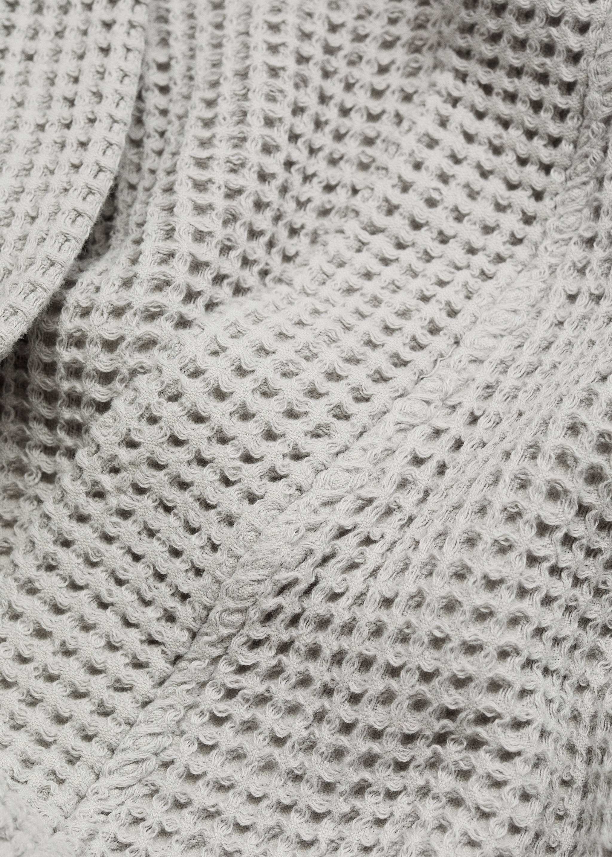 Washed waffle dressing gown - Details of the article 3