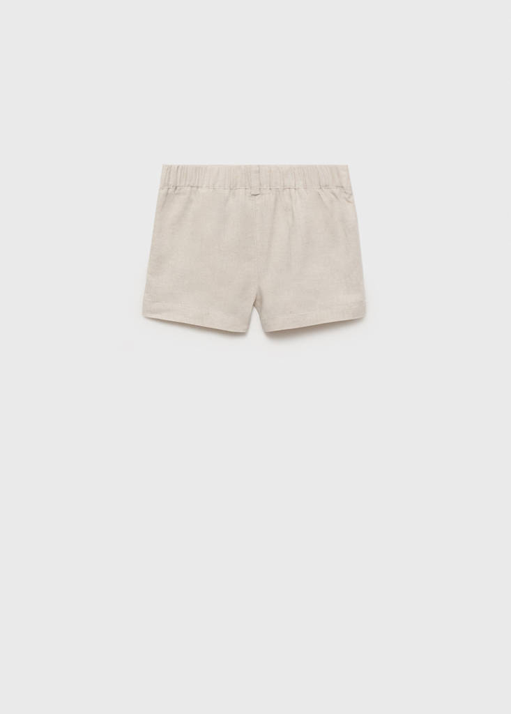 Linen-blend Bermuda shorts — Sand