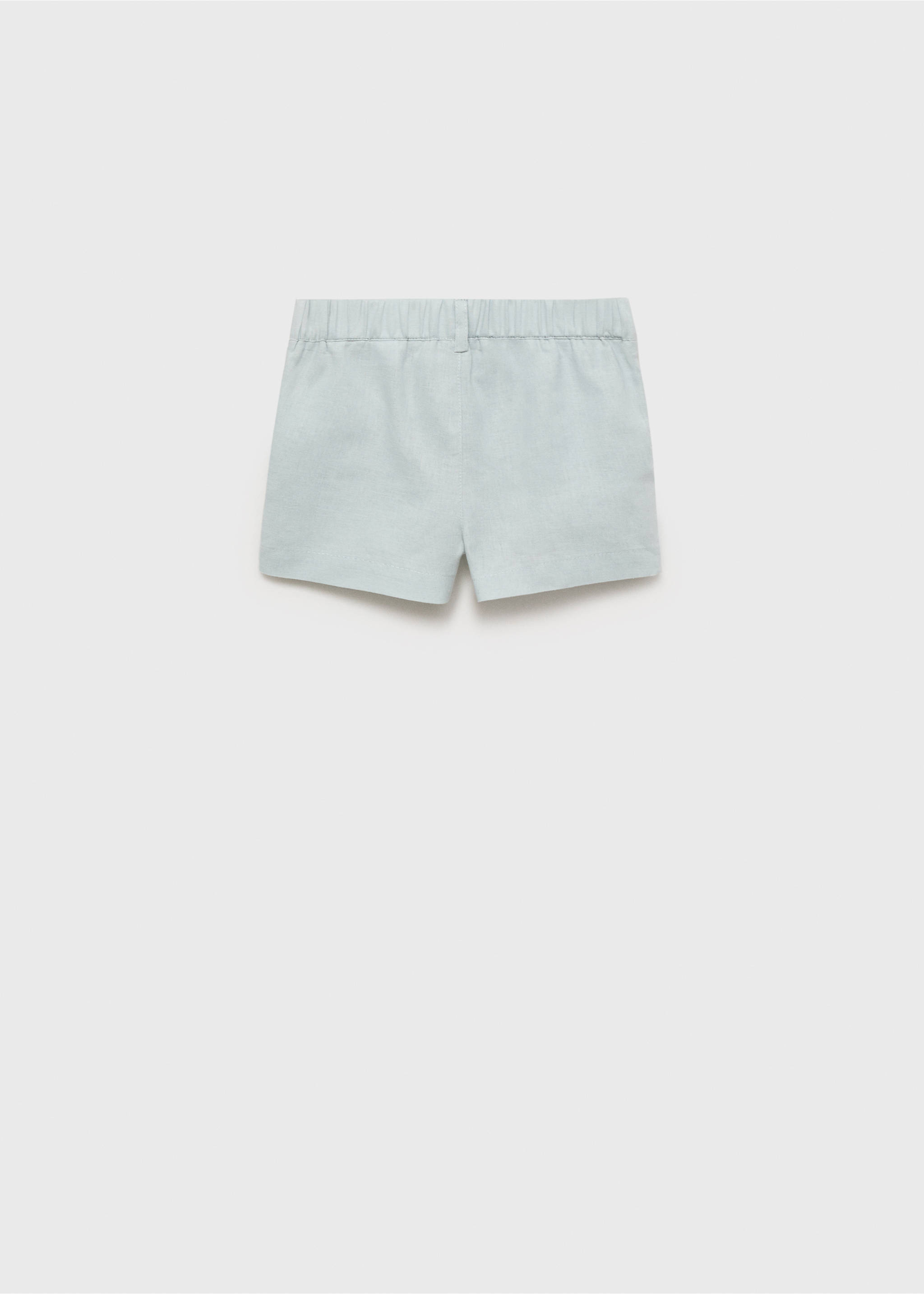 Bermudas lino - Reverso del artículo, Azul celeste. Ref: 87063634-00.