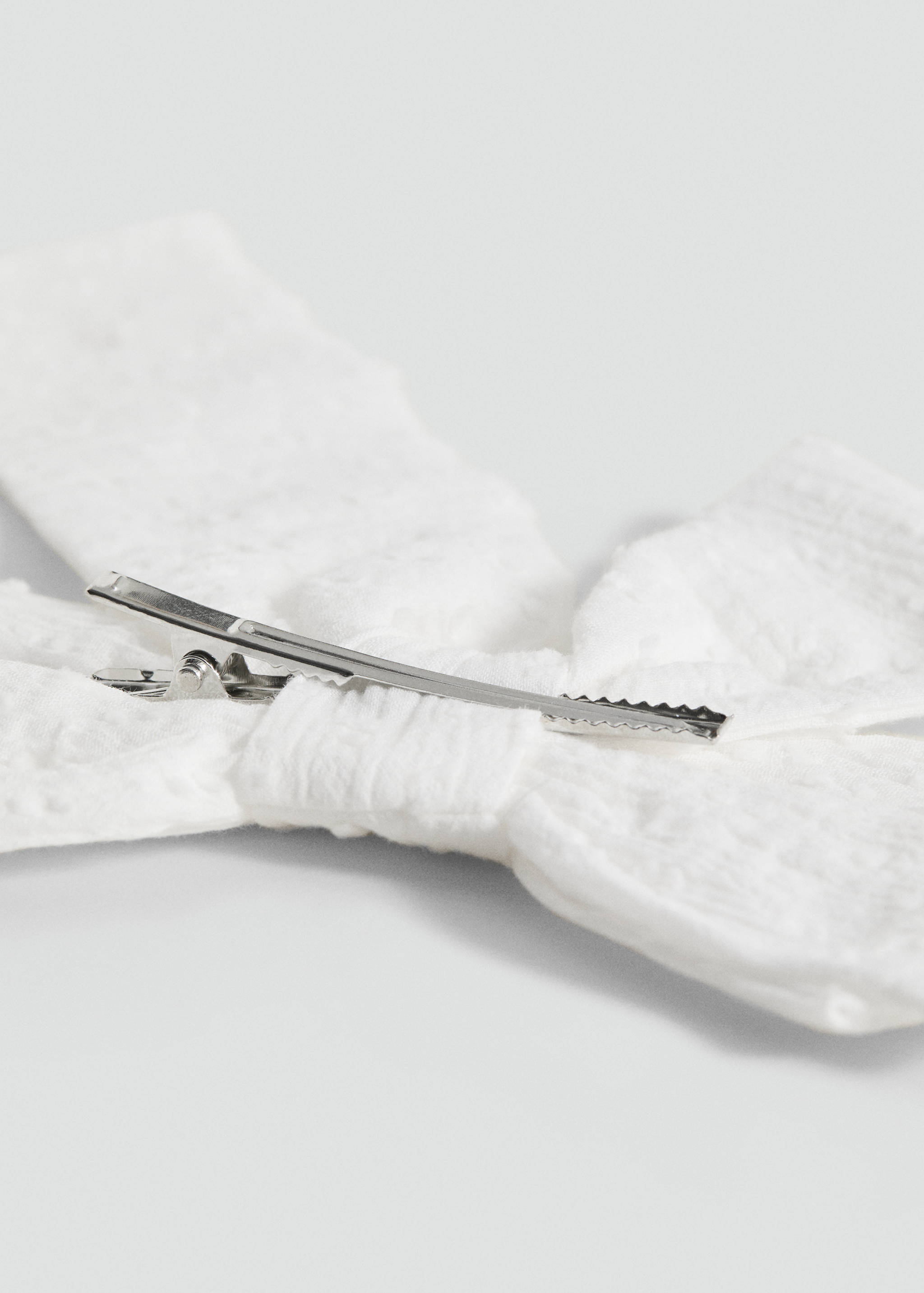 波点网纱蝴蝶结发夹 - null