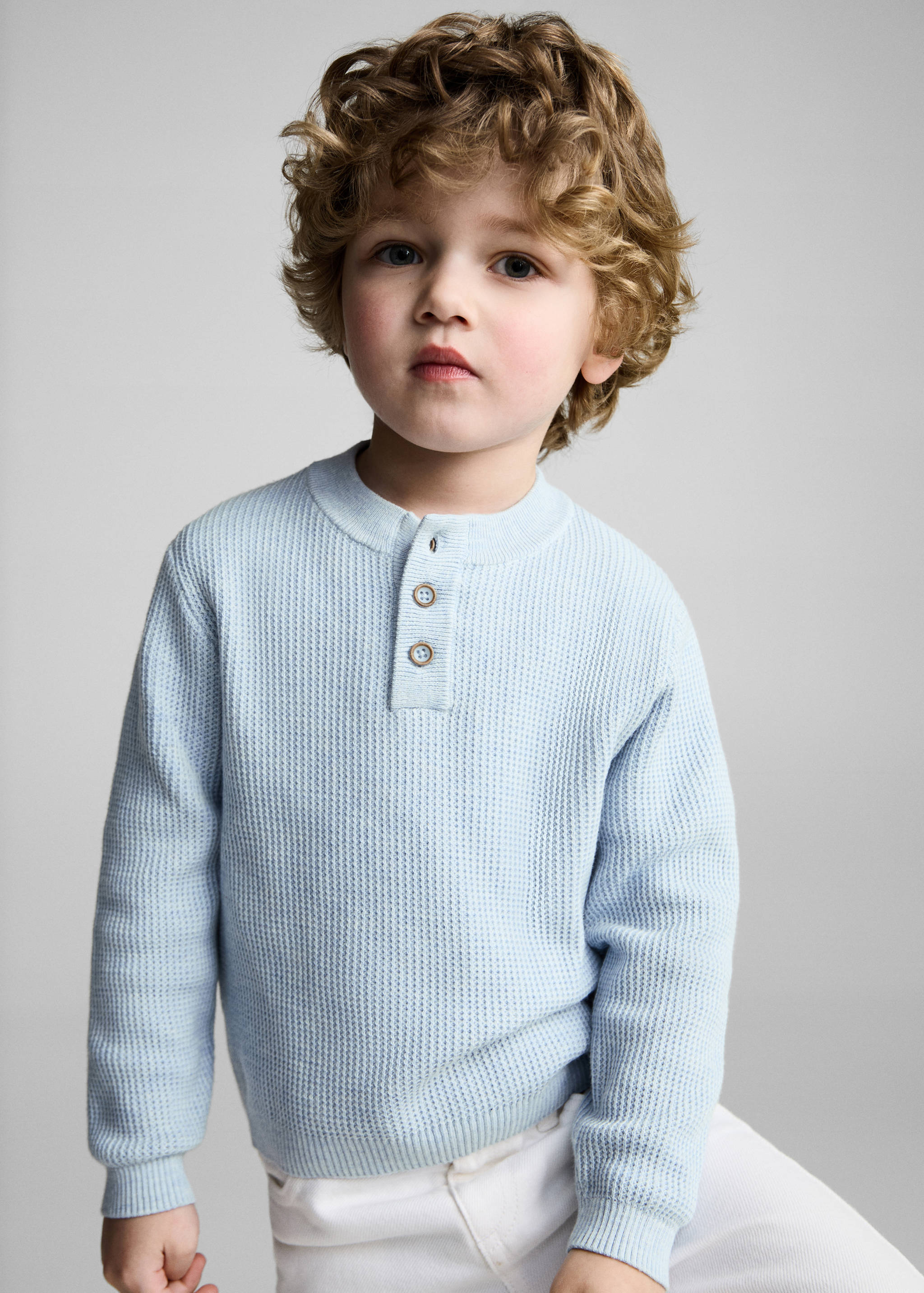 Knitted cotton sweater - Medium plane