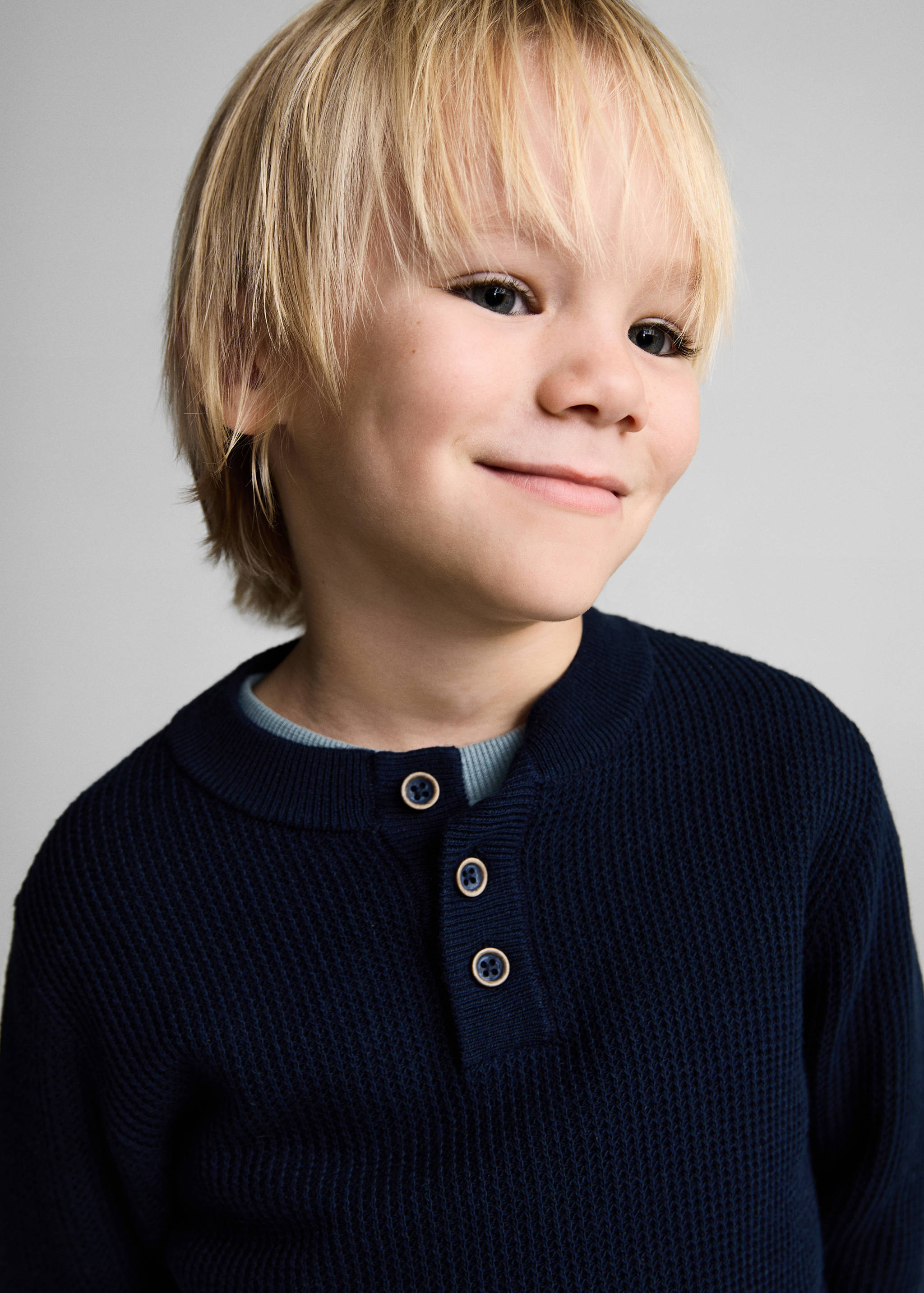 Knitted cotton sweater - Details of the article 1