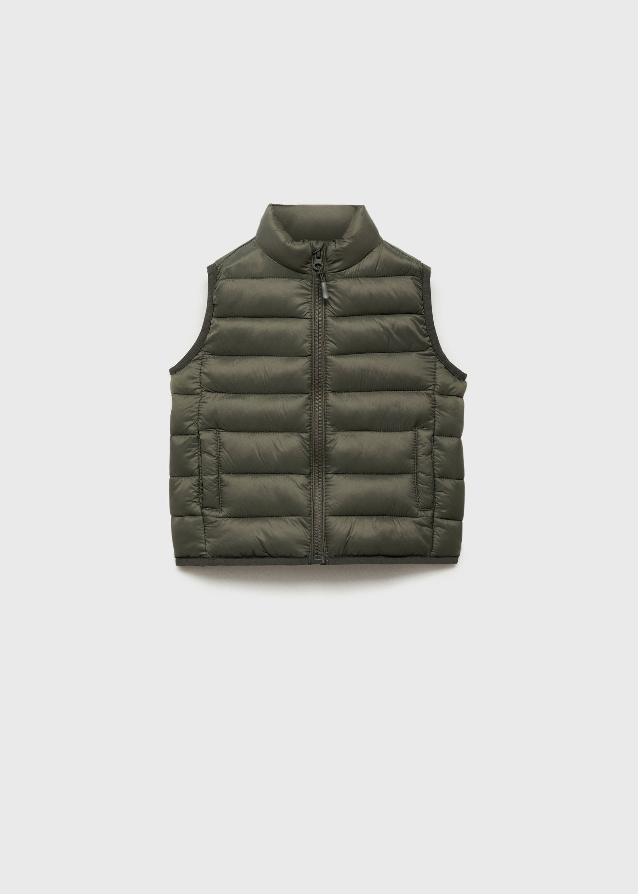 Quilted gilet - Article without model, Khaki. Ref: 87063651-00.