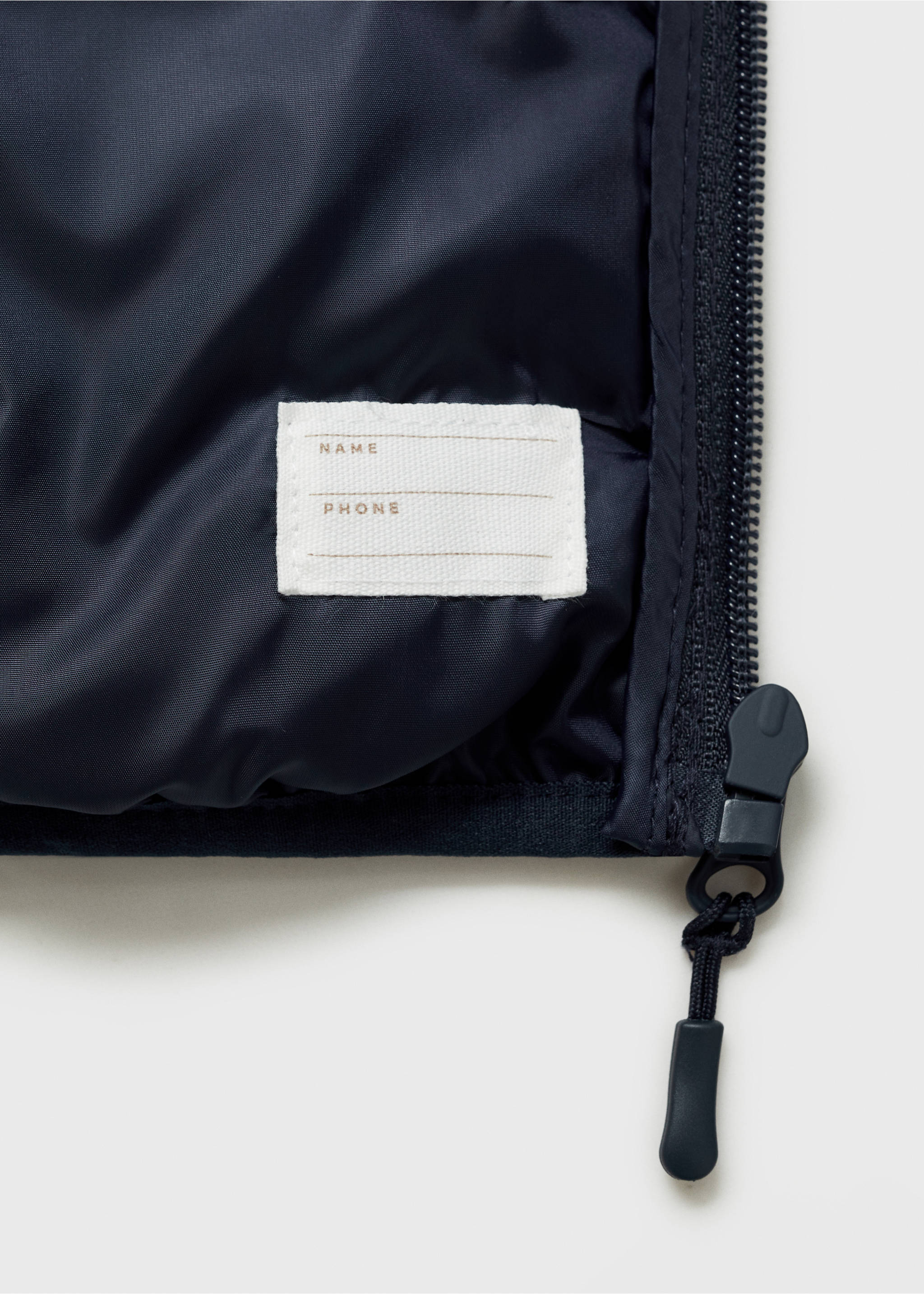 Quilted gilet - Details of the article 0, Dark Navy. Ref: 87063651-00.