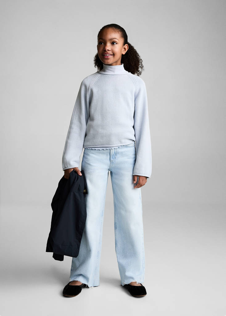 Knitted cotton sweater — Sky Blue