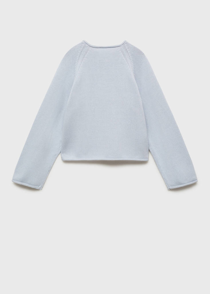 Knitted cotton sweater — Sky Blue