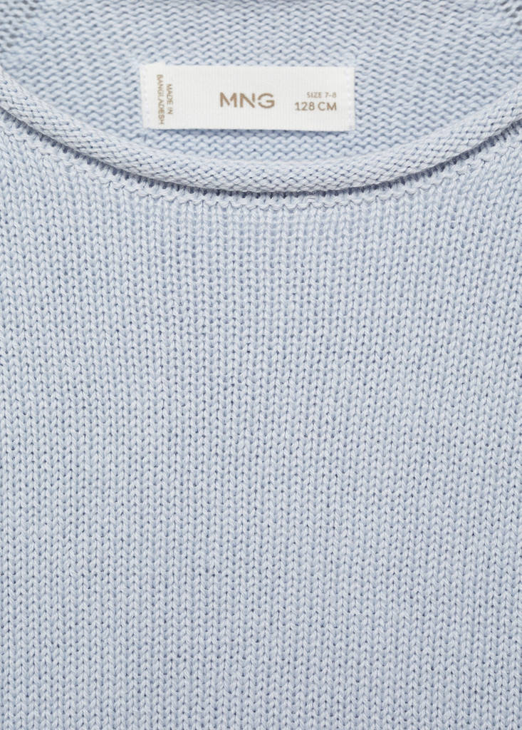 Knitted cotton sweater — Sky Blue